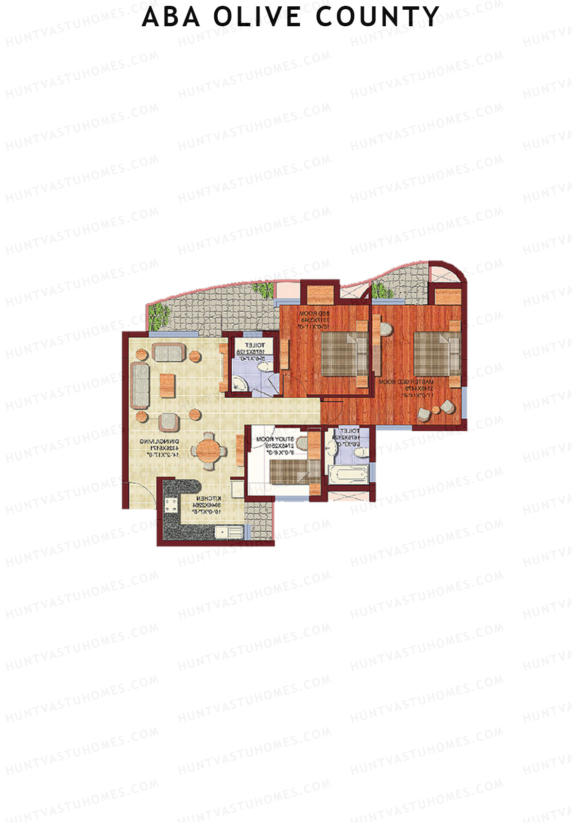 Aba Olive County Tower C1 Unit 2 Floor Plan