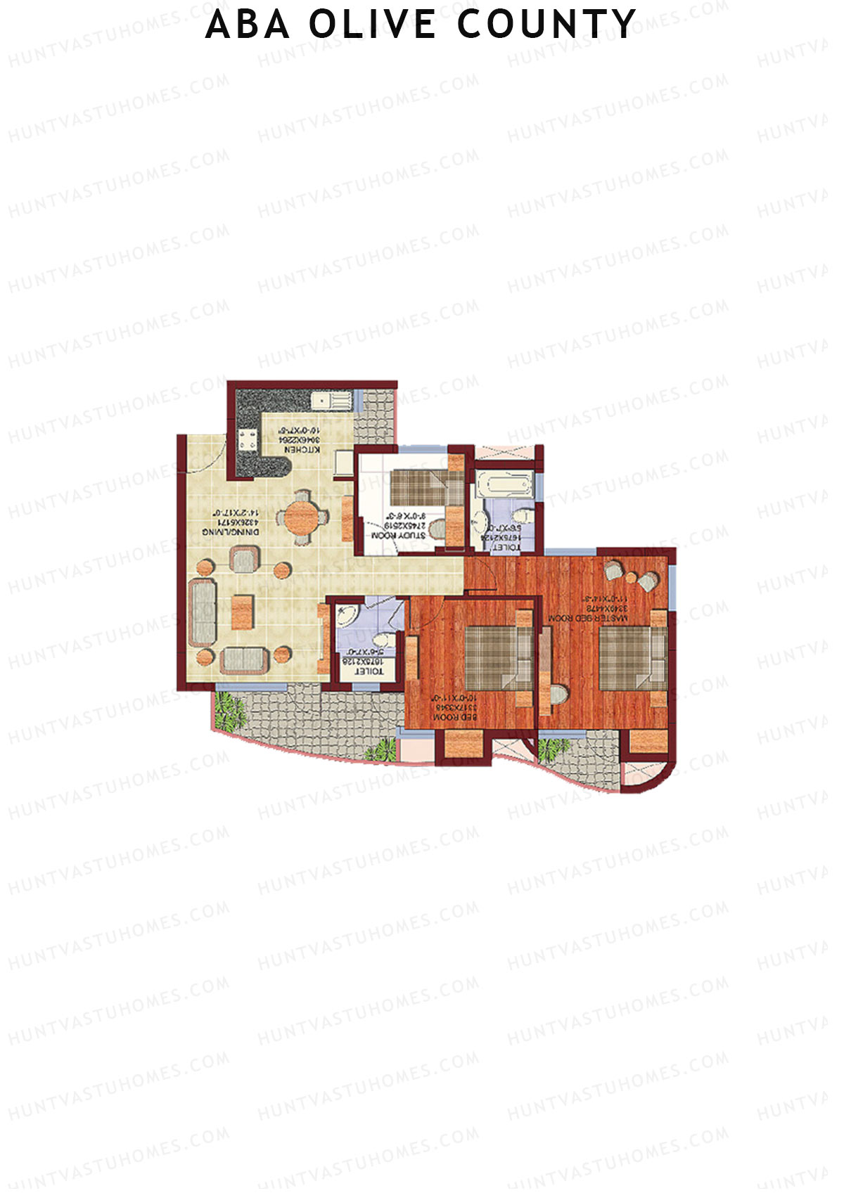 Aba Olive County Tower C1 Unit 3 Floor Plan