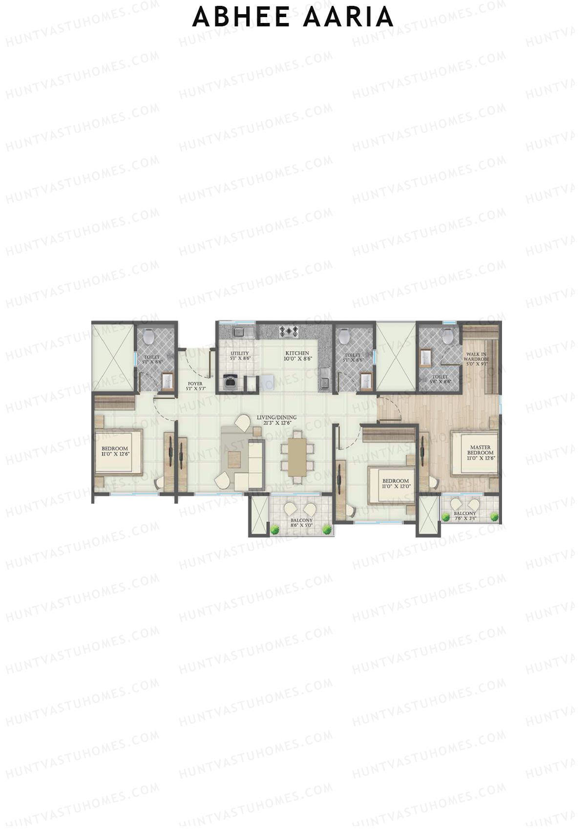 Abhee Aaria Tower 3 Unit 7 Floor Plan