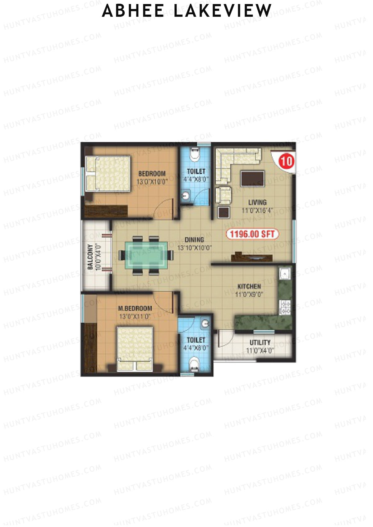 Abhee Lakeview Block A Unit 10 Floor Plan