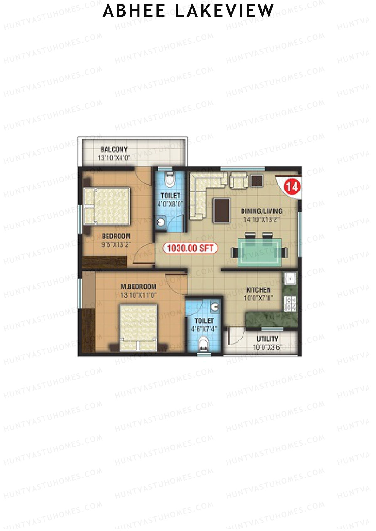 Abhee Lakeview Block A Unit 14 Floor Plan