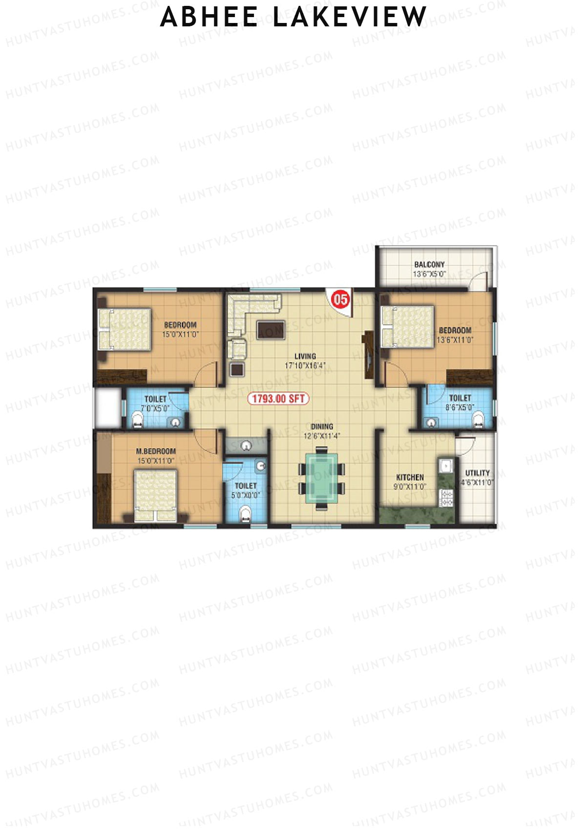 Abhee Lakeview Block A Unit 5 Floor Plan
