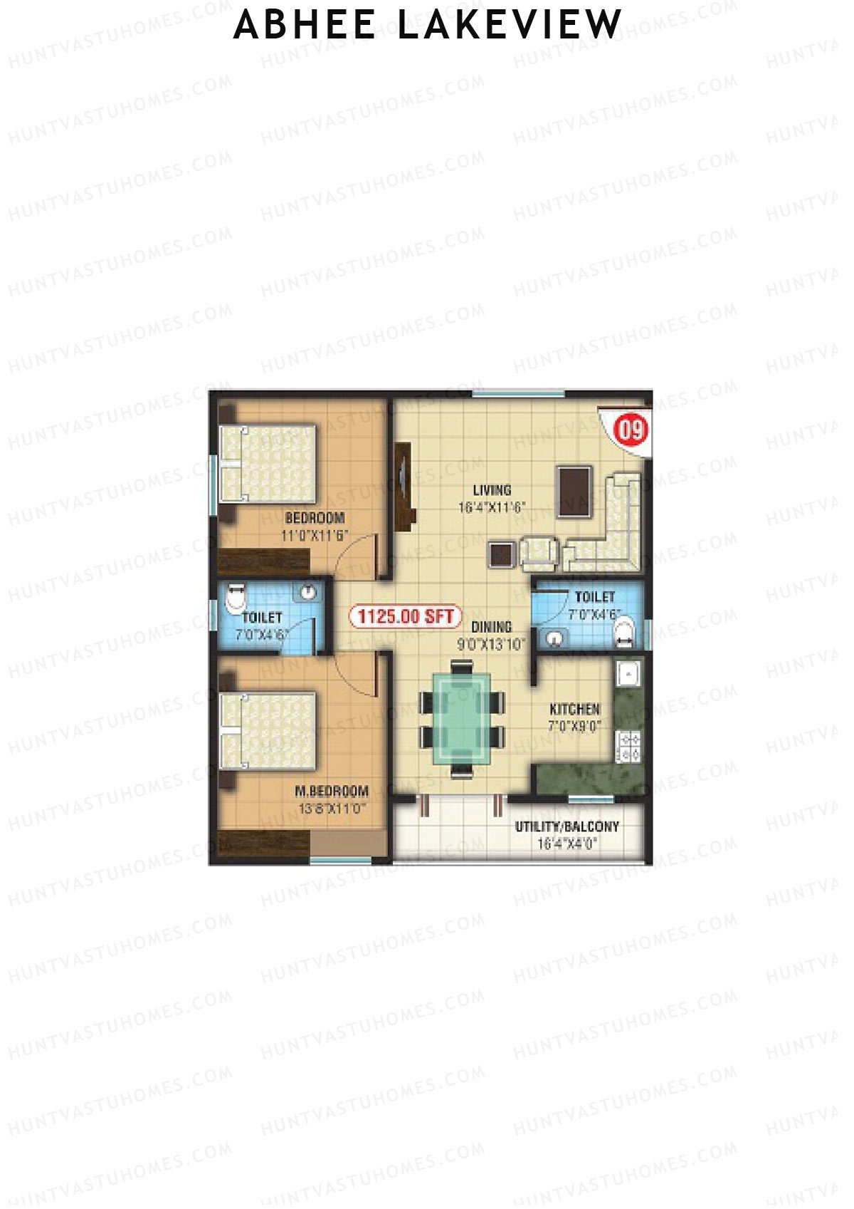 Abhee Lakeview Block A Unit 9 Floor Plan