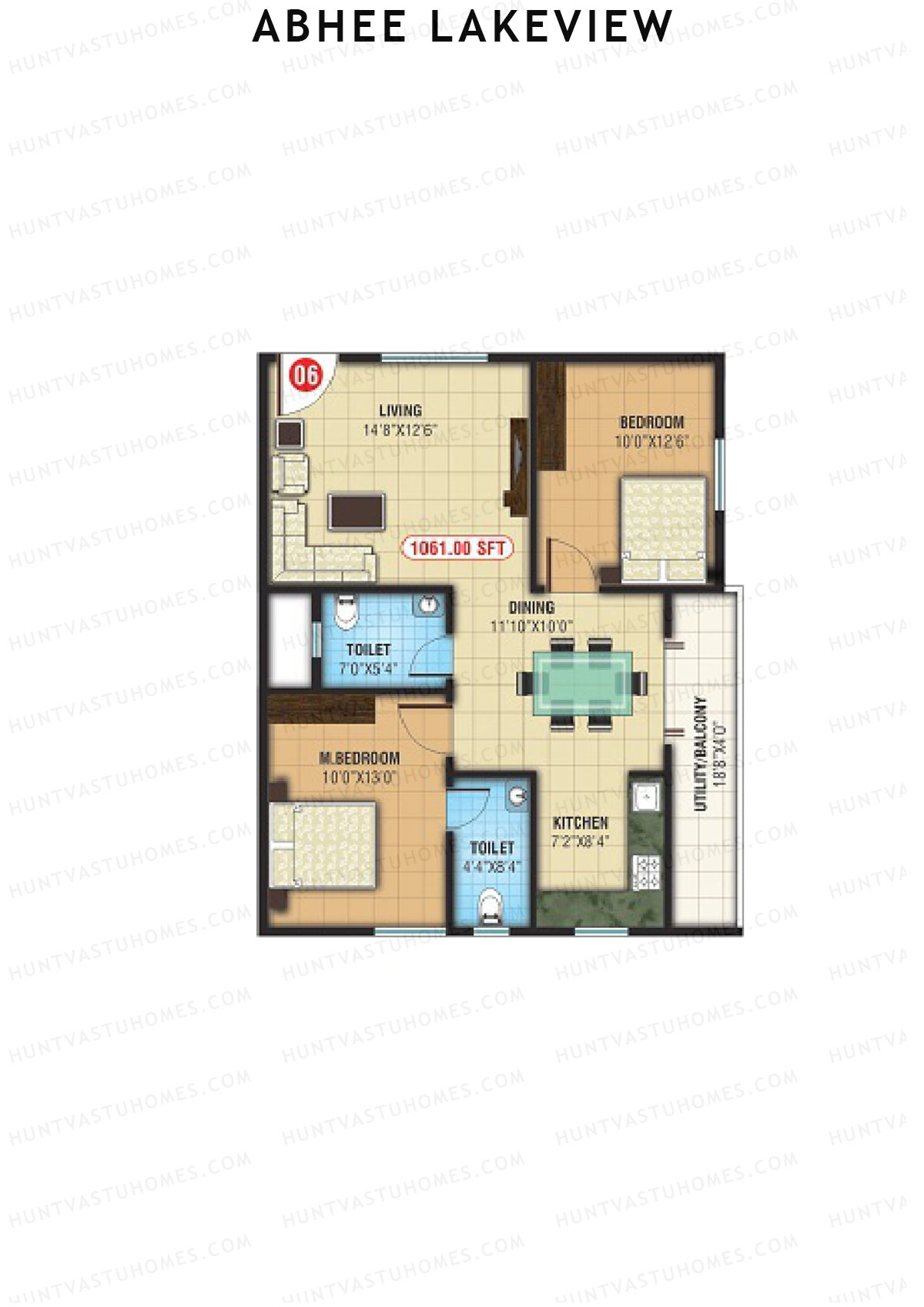 Abhee Lakeview Block B Unit 6 Floor Plan