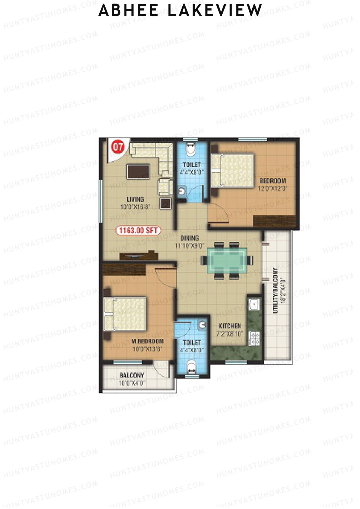 Abhee Lakeview Block B Unit 7 Floor Plan
