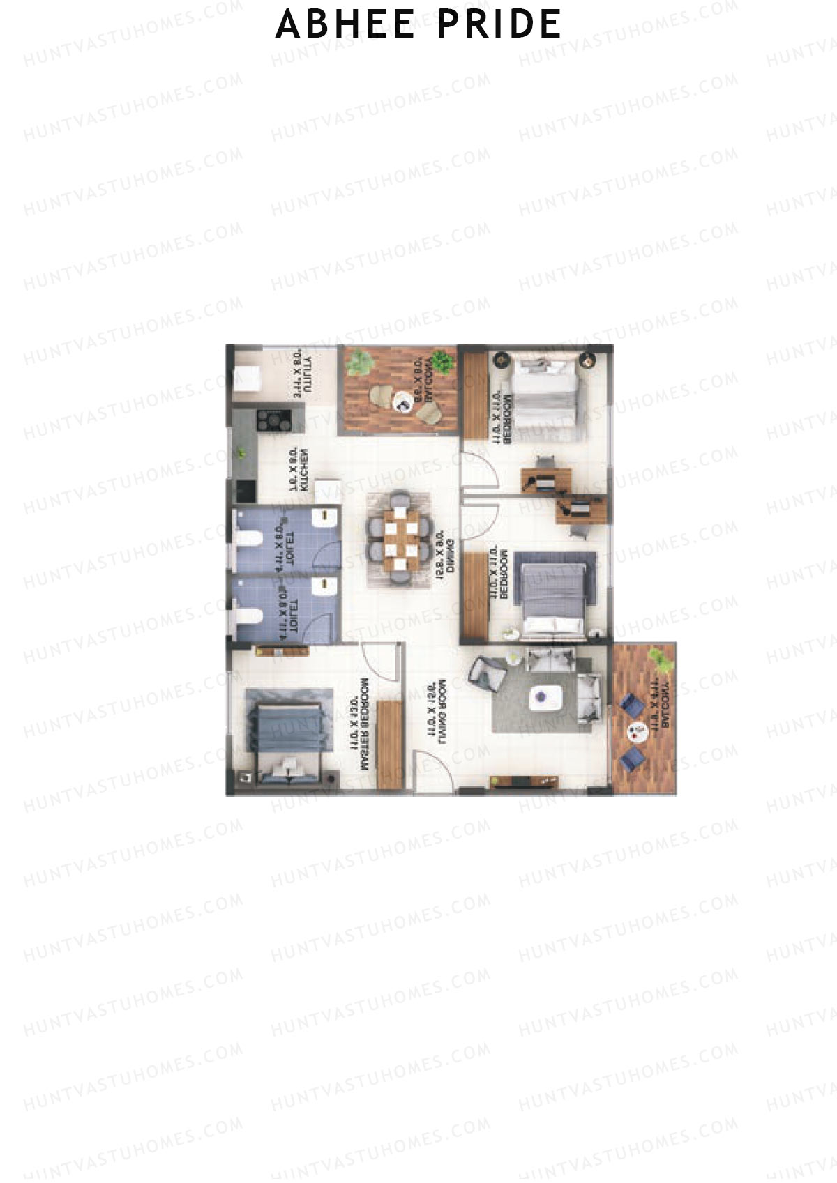 Abhee Pride Block A Unit A12 Floor Plan