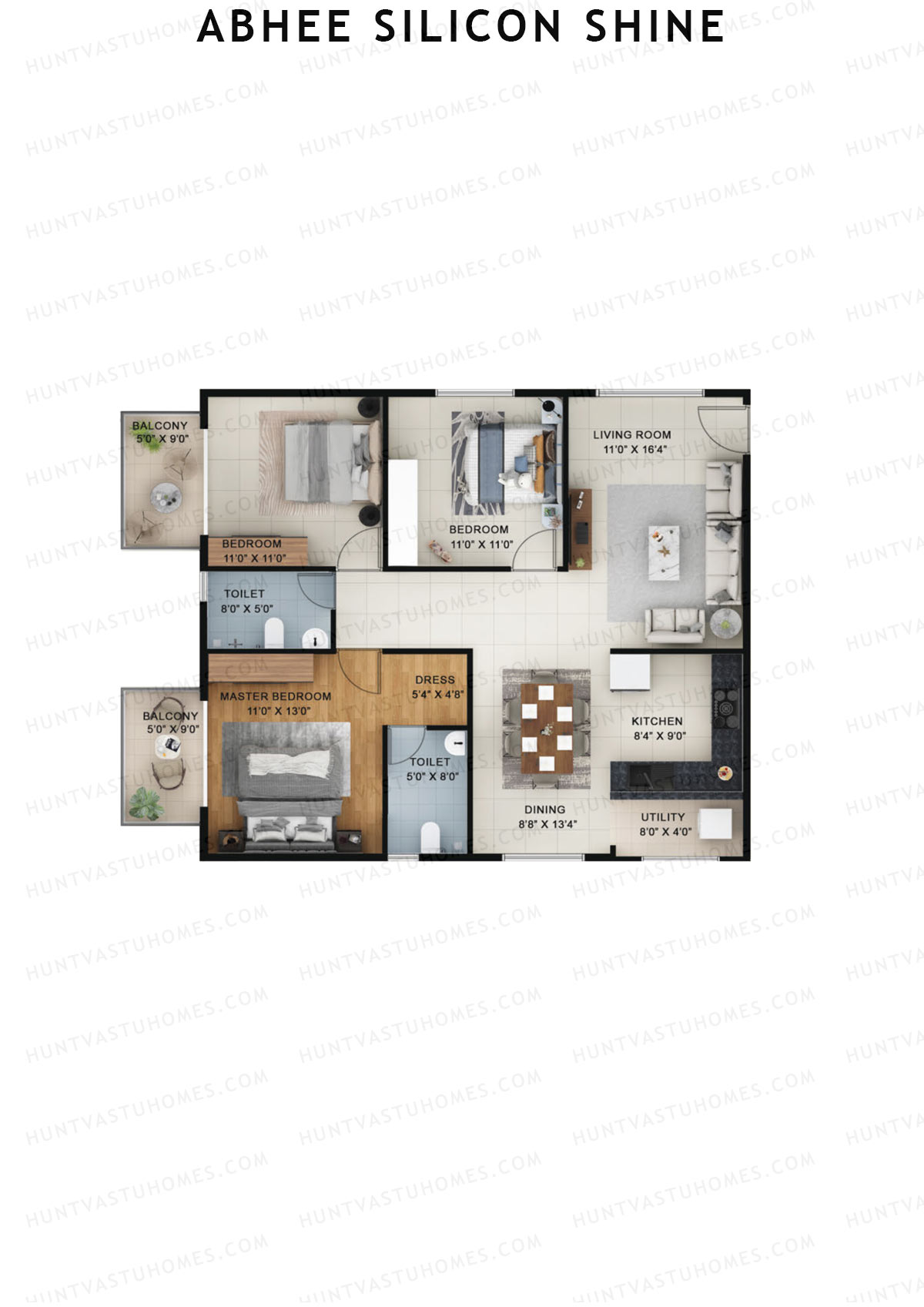 Abhee Silicon Shine Block A Unit 21 Floor Plan