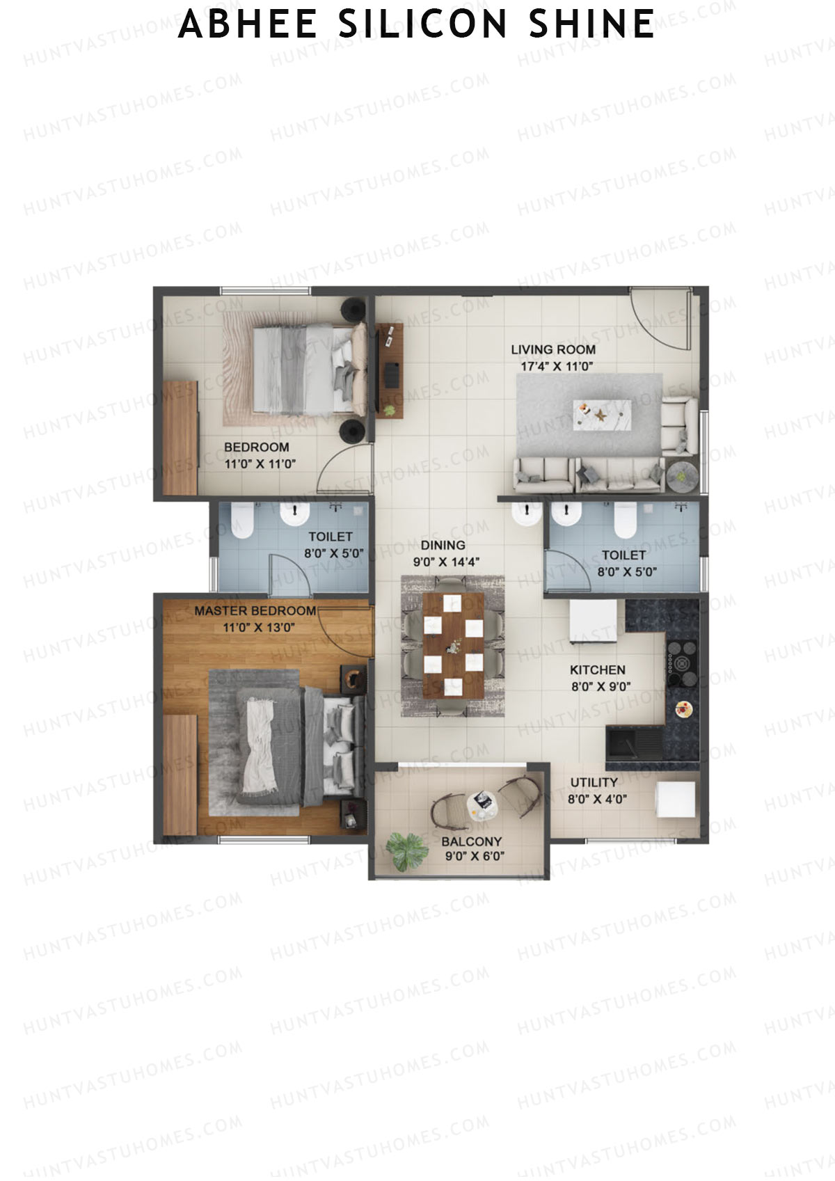Abhee Silicon Shine Block A Unit 37 Floor Plan