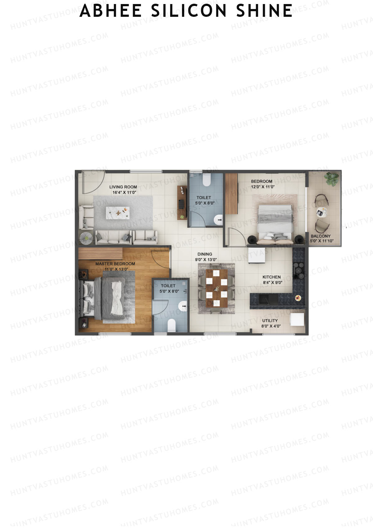 Abhee Silicon Shine Block C Unit 7 Floor Plan