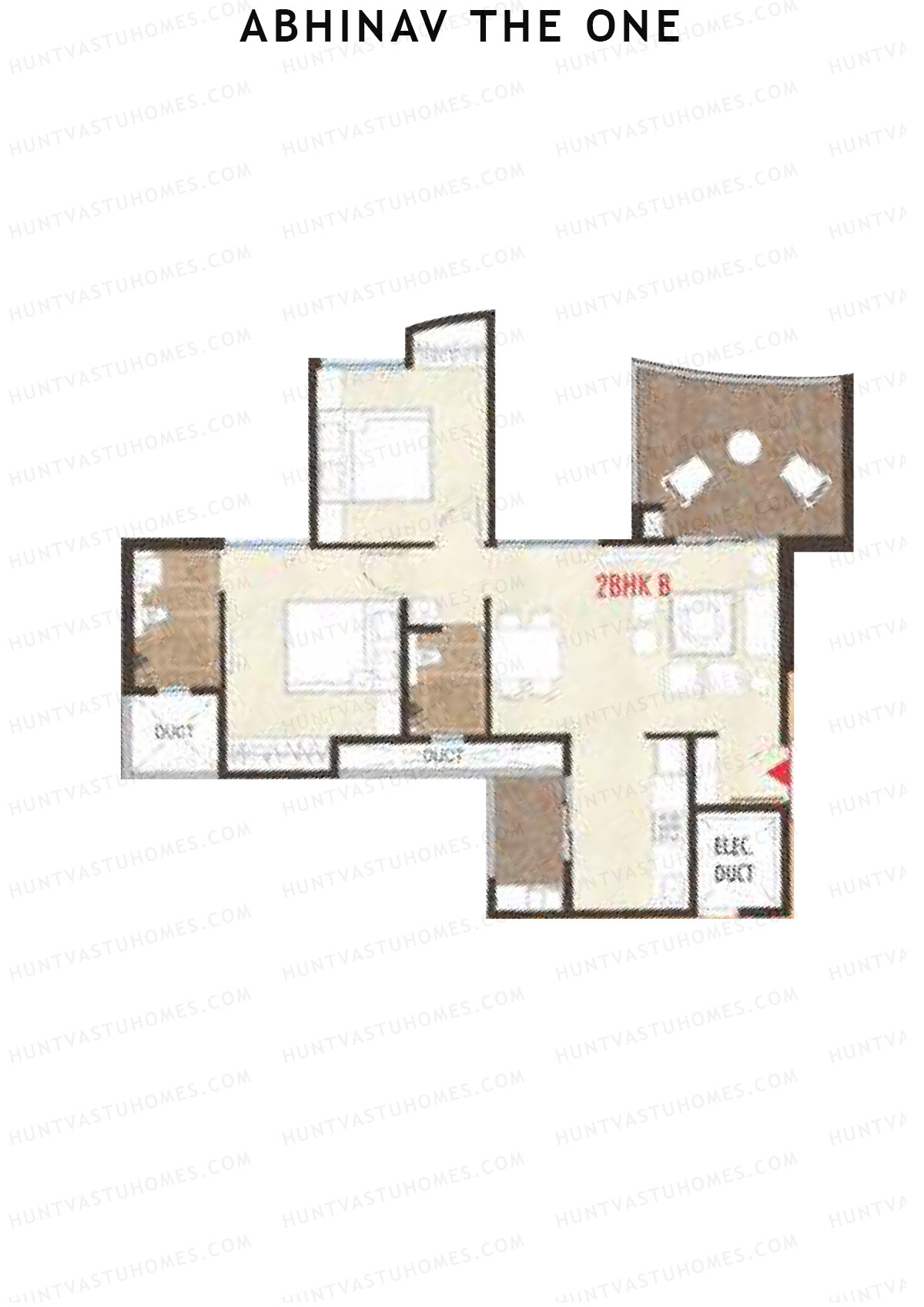 Abhinav The One Wing A Unit 1 (Type B) Floor Plan