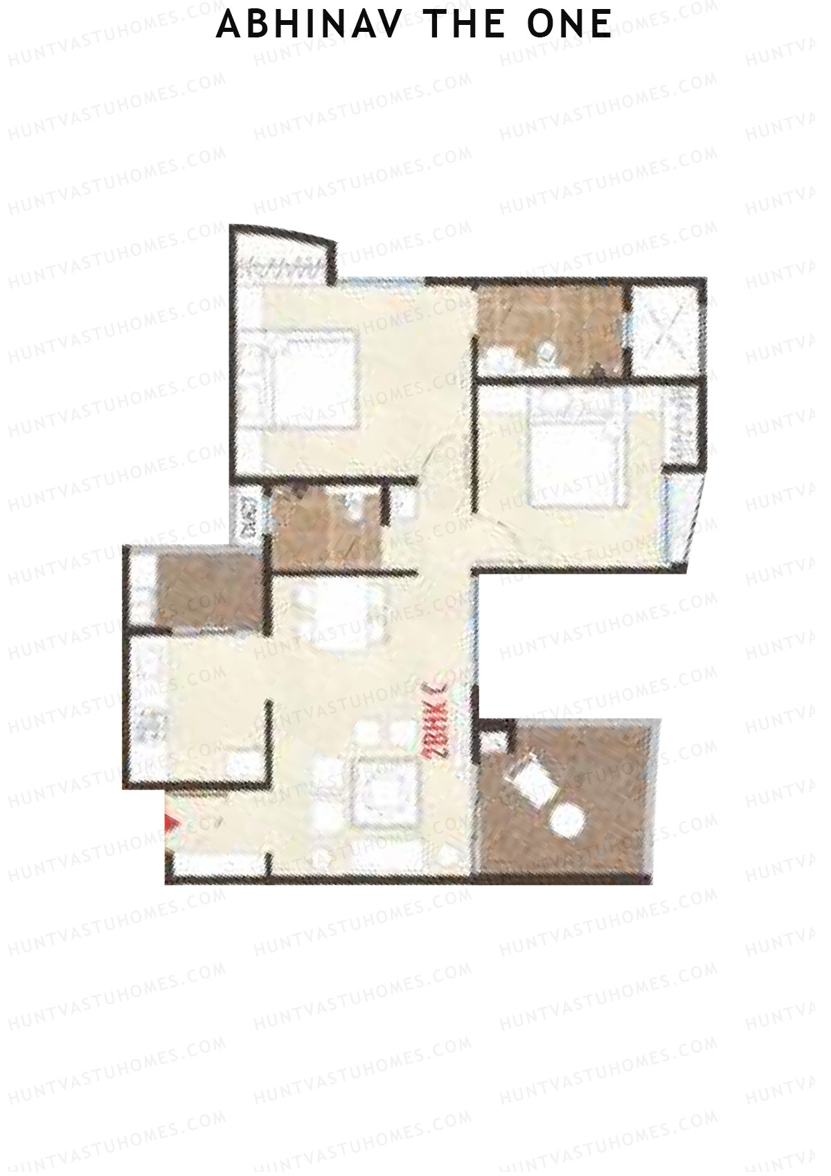 Abhinav The One Wing A Unit 2 (Type C) Floor Plan