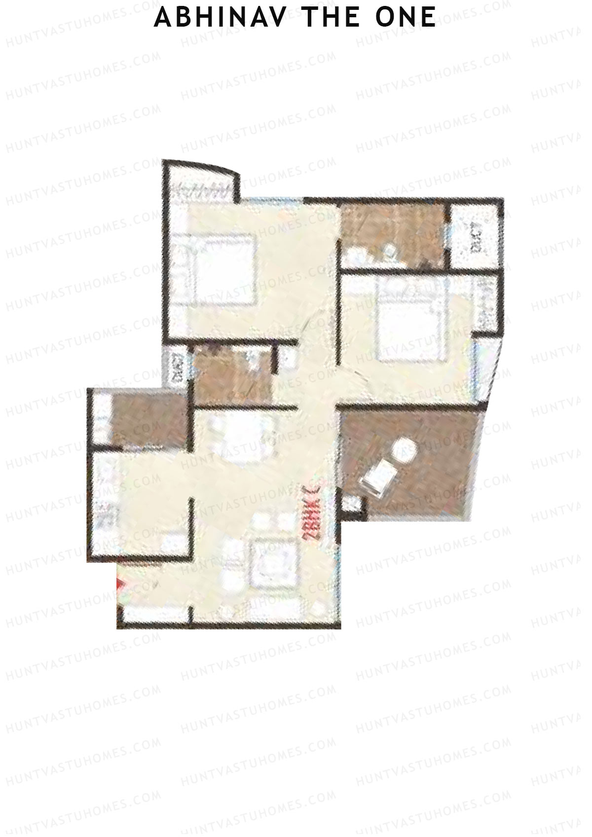 Abhinav The One Wing A Unit 2 (Type C) Floor Plan