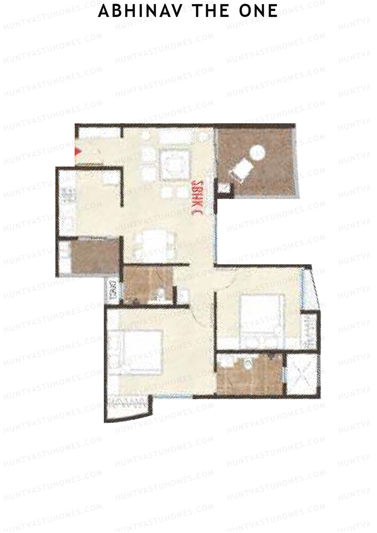 Abhinav The One Wing A Unit 3 (Type C) Floor Plan