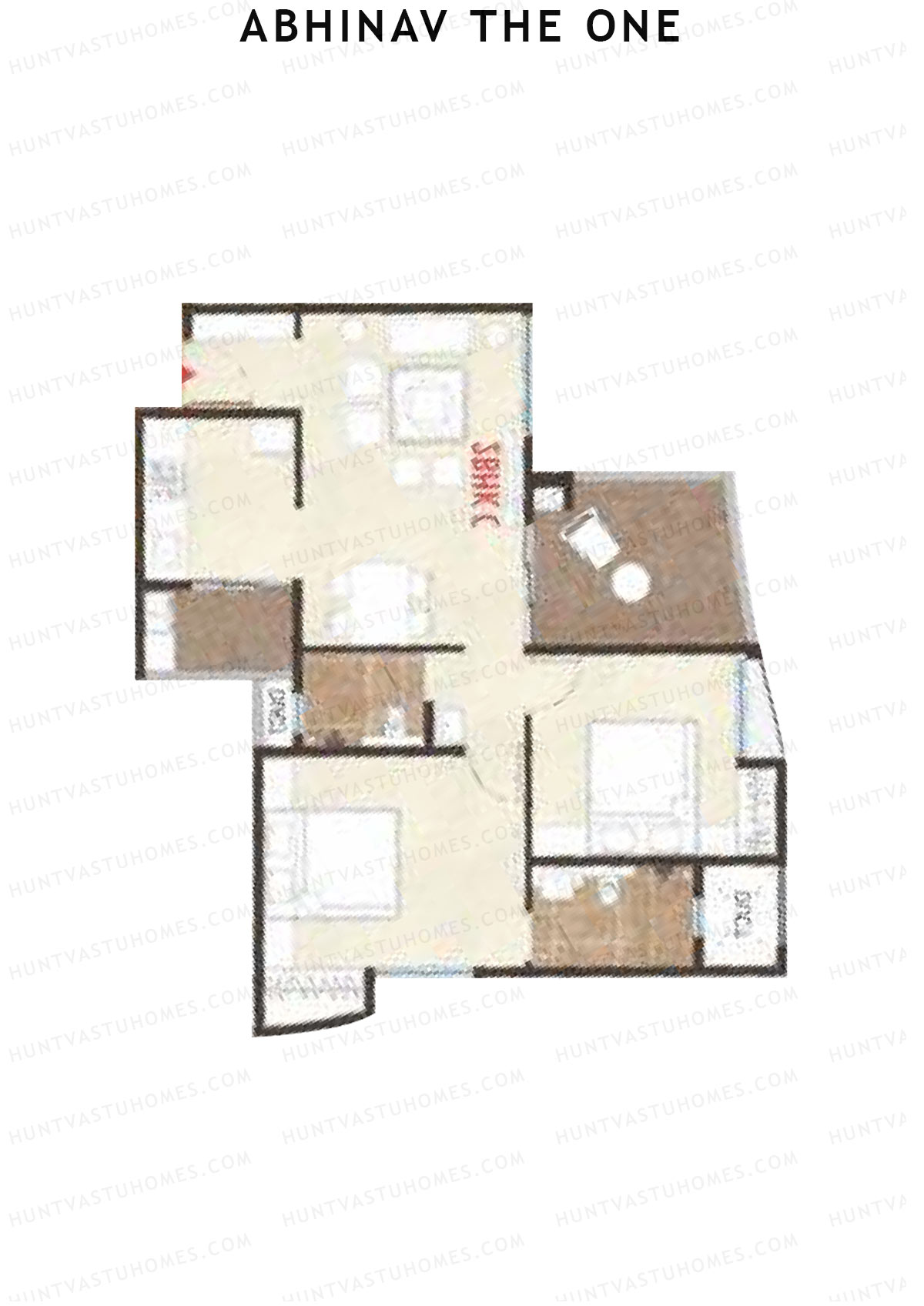 Abhinav The One Wing A Unit 3 (Type C) Floor Plan