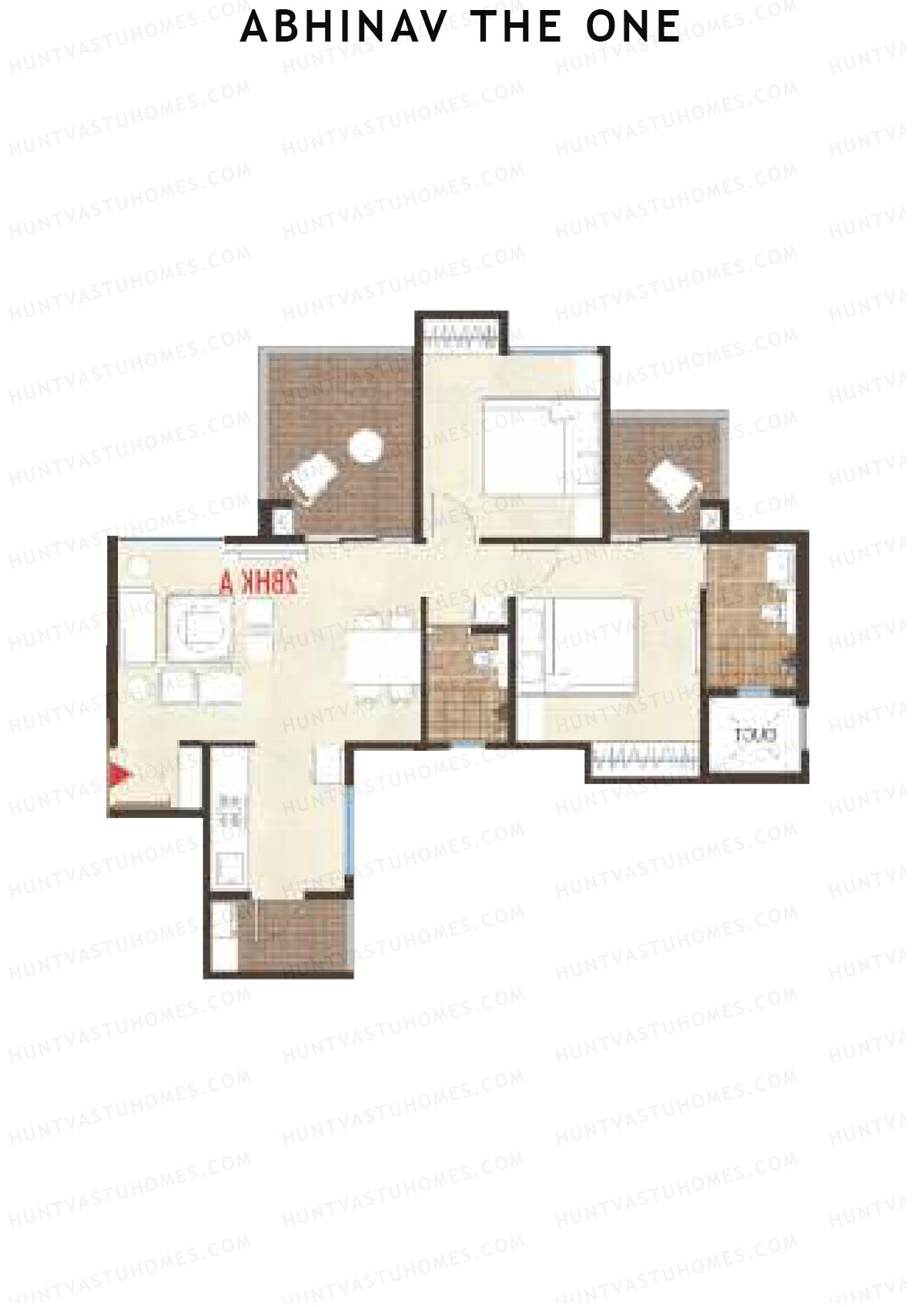 Abhinav The One Wing B Unit 2 (Type A) Floor Plan