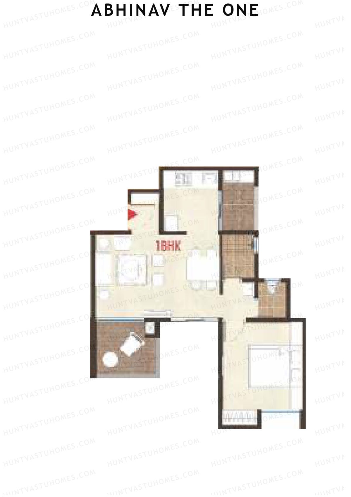 Abhinav The One Wing B Unit 3 Floor Plan