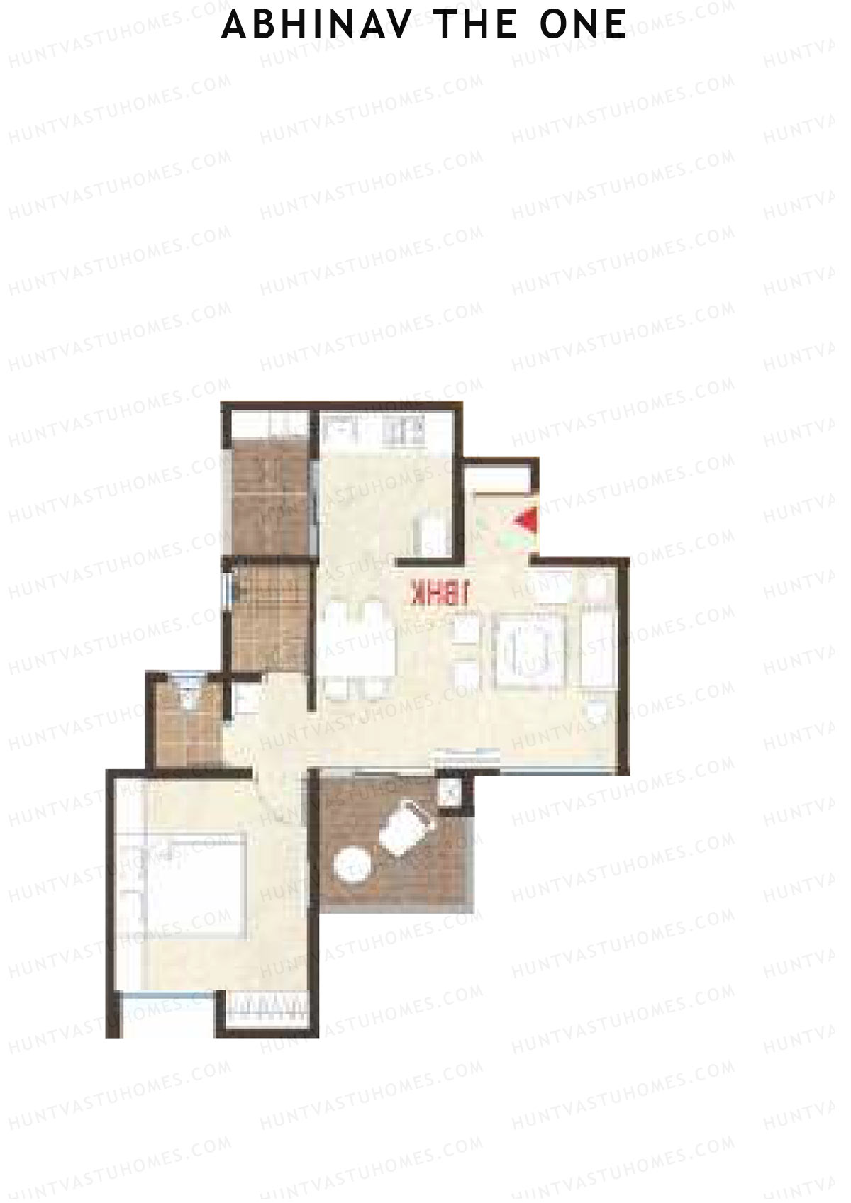 Abhinav The One Wing B Unit 4 Floor Plan