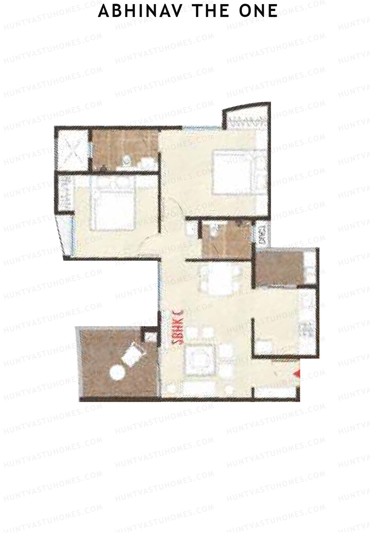 Abhinav The One Wing C Unit 1 (Type C) Floor Plan