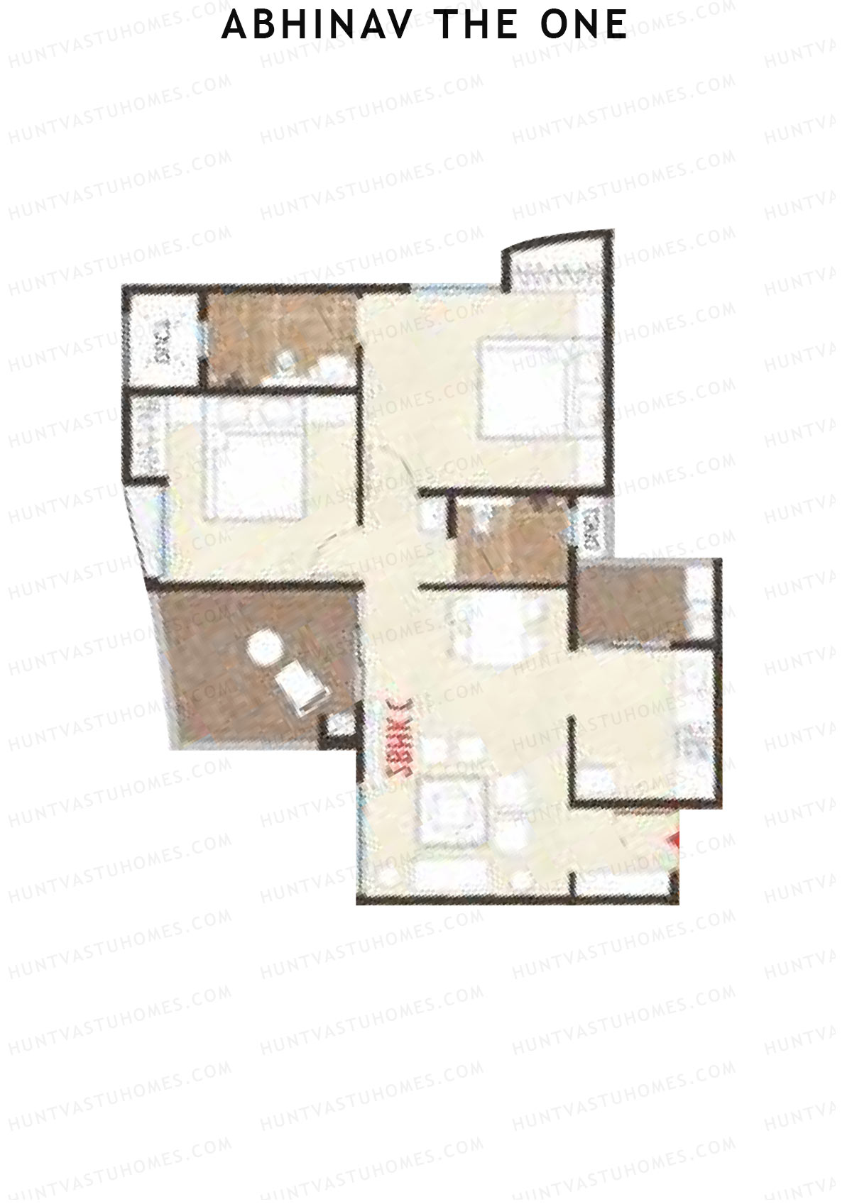 Abhinav The One Wing C Unit 1 (Type C) Floor Plan