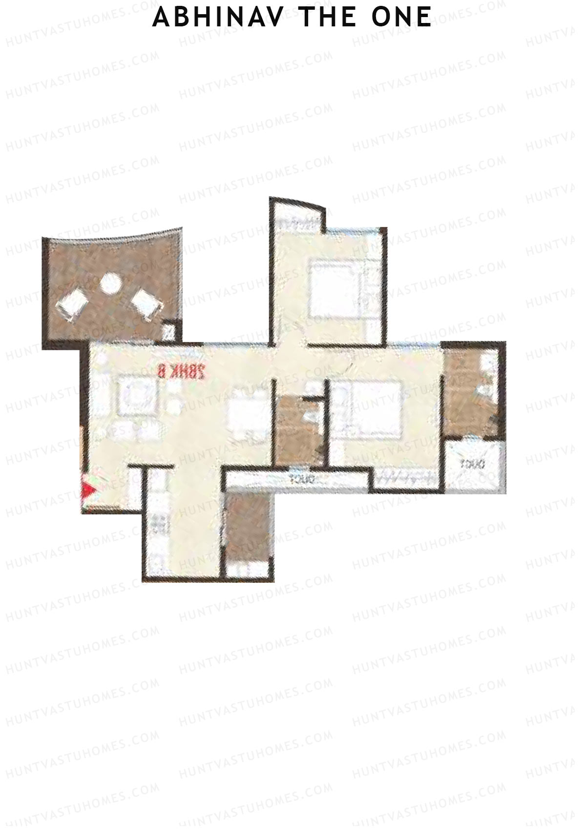 Abhinav The One Wing C Unit 2 (Type B) Floor Plan