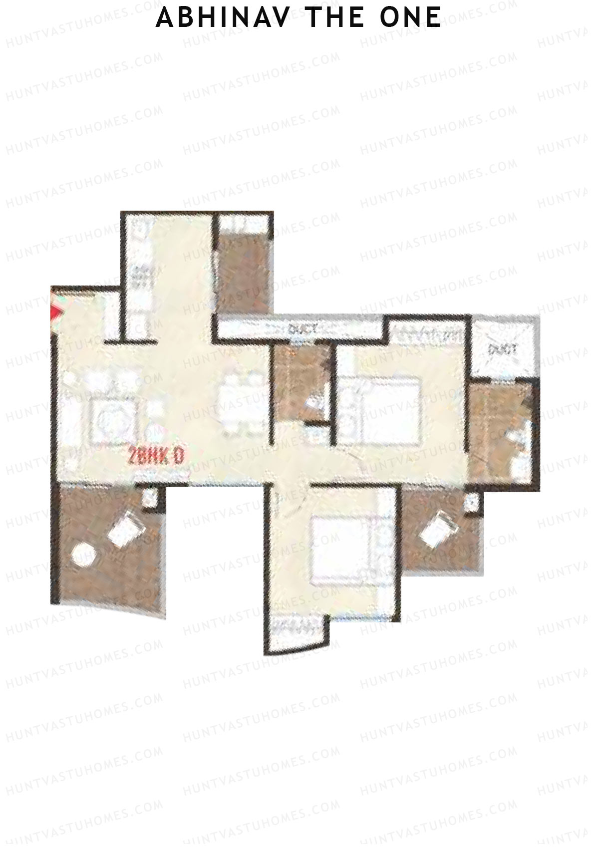 Abhinav The One Wing C Unit 3 (Type D) Floor Plan