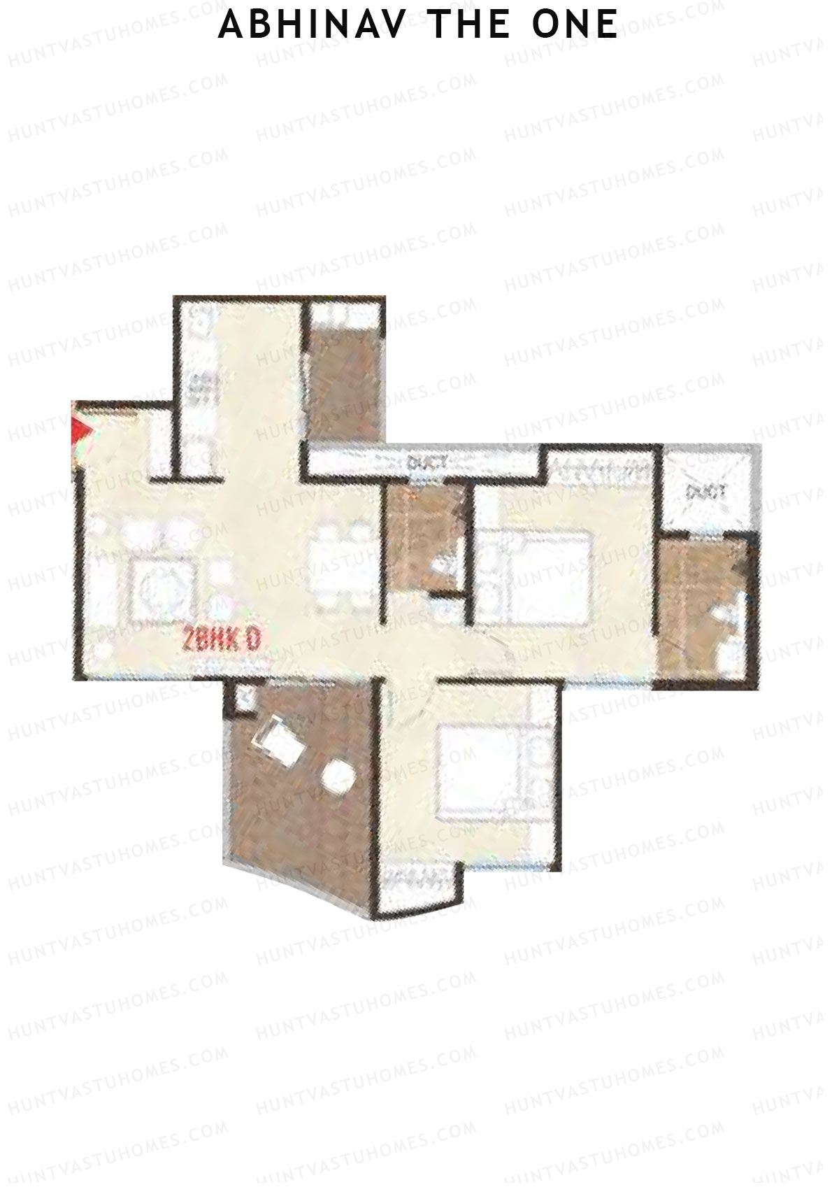 Abhinav The One Wing C Unit 3 (Type D) Floor Plan