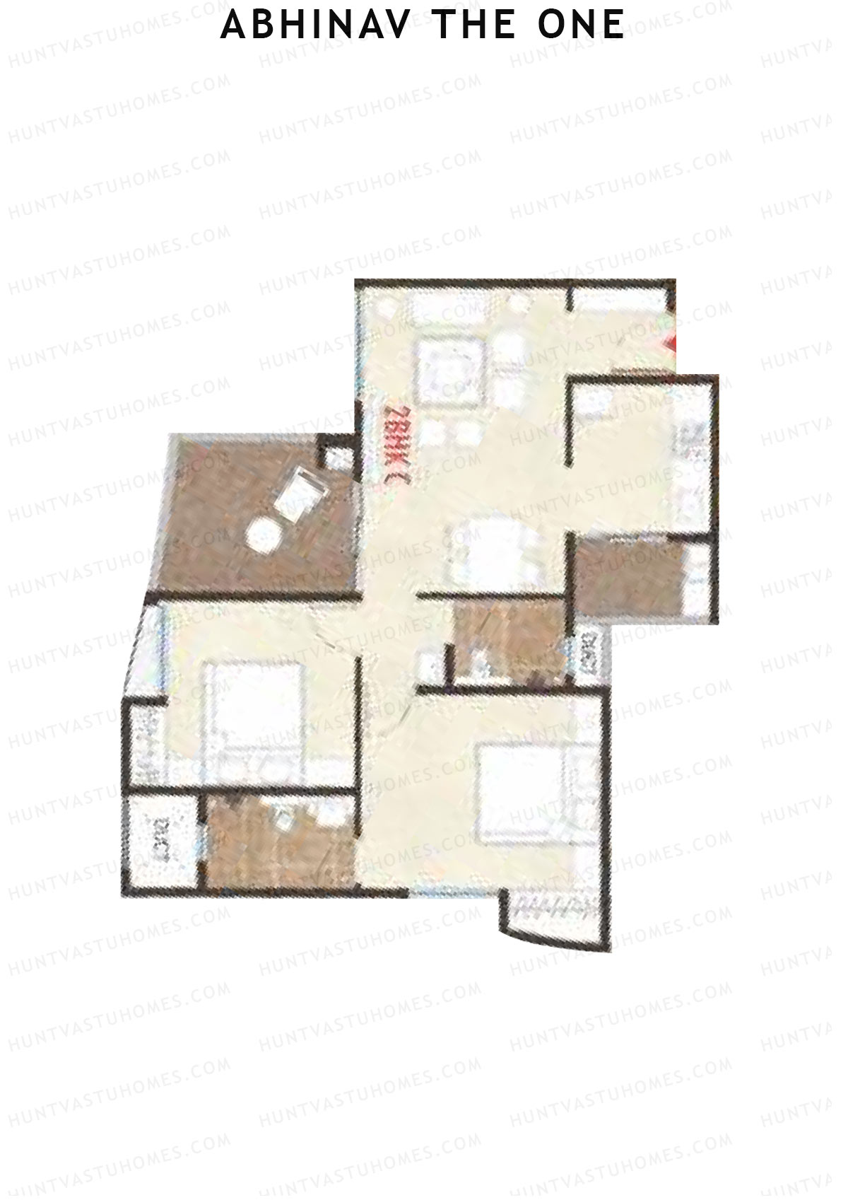 Abhinav The One Wing C Unit 4 (Type C) Floor Plan