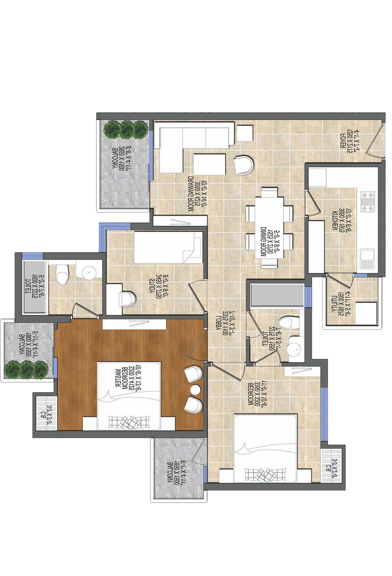 Ace Divino Tower 7 Unit 6, 8 (Type B) Floor Plan