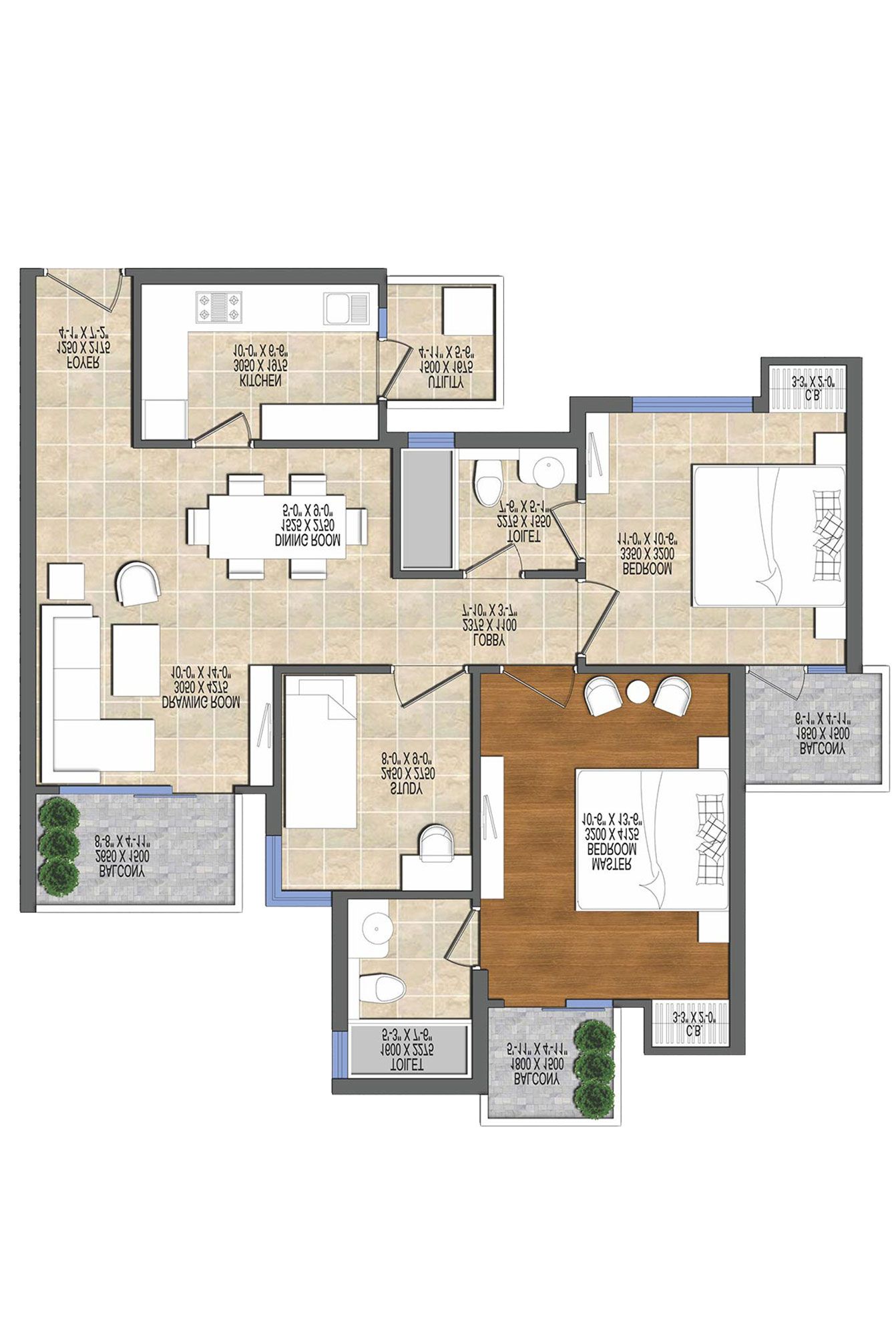Ace Divino Tower 5 Unit 6, 8 (Type B) Floor Plan