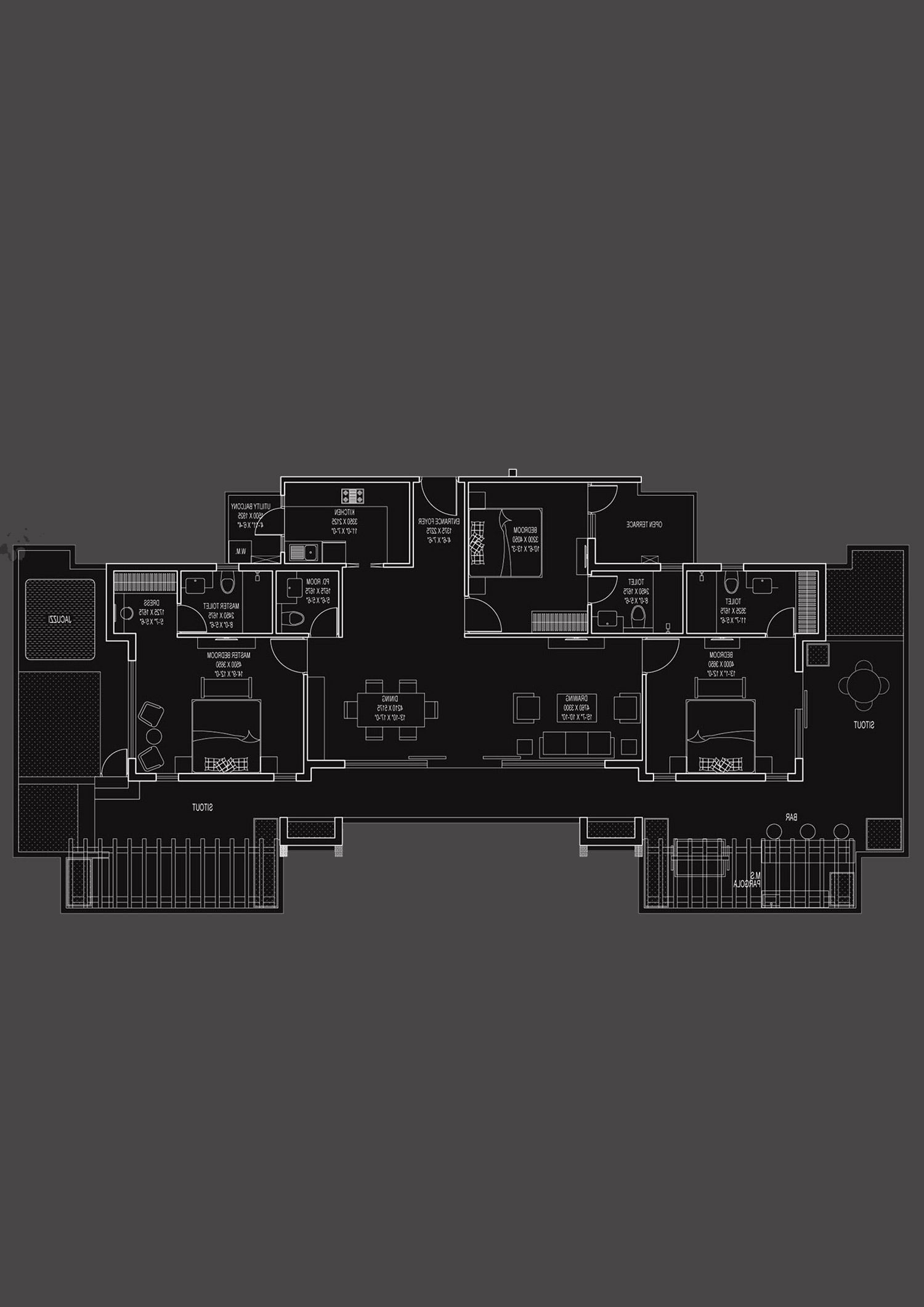 Ace Divino Tower 4 Unit P2 (Penthouse) Floor Plan