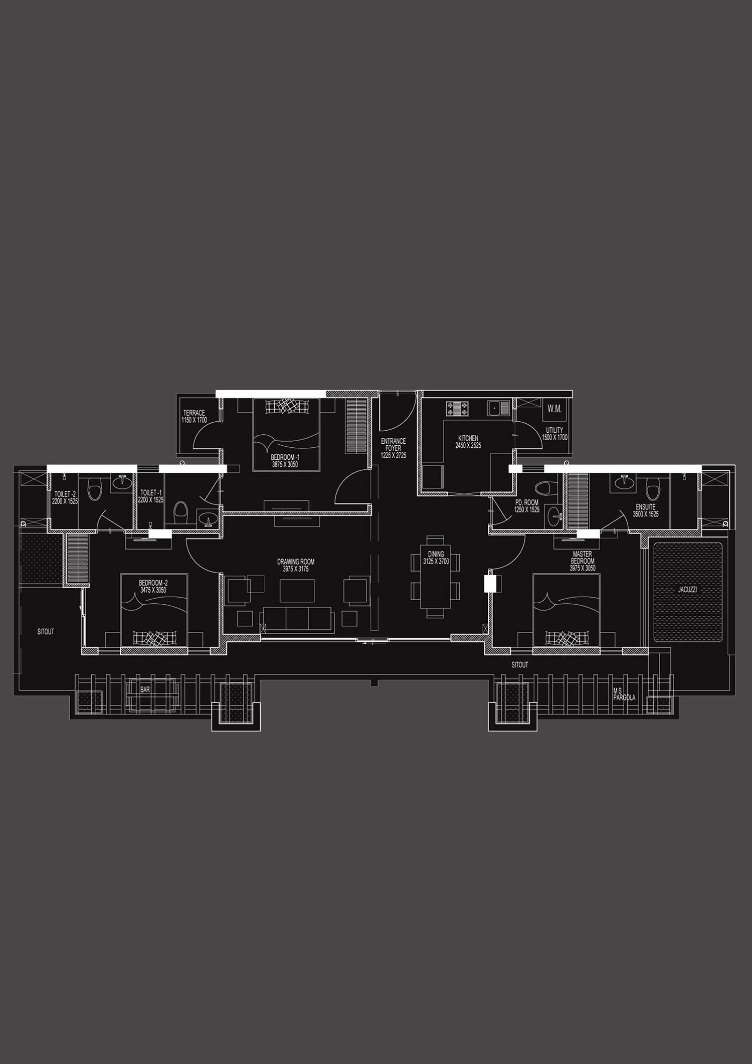Ace Divino Tower 8 Unit P1 & P2 (Penthouse) Floor Plan