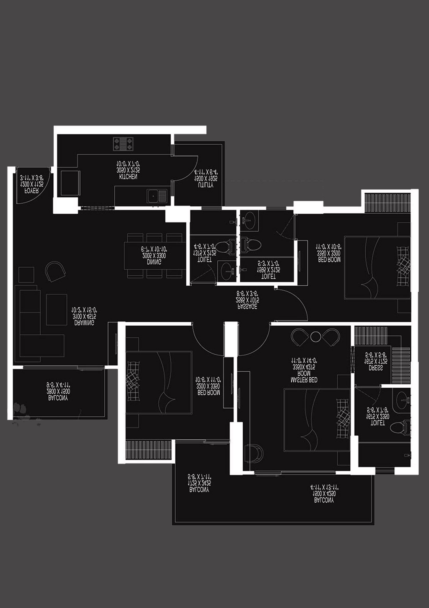 Ace Divino Tower 10 Unit 1, 3 Floor Plan