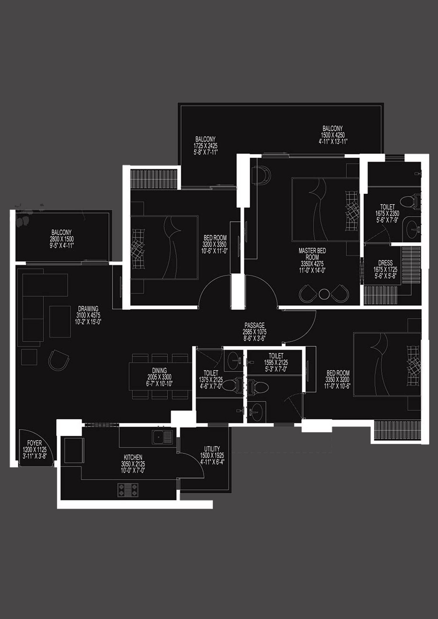Ace Divino Tower 10 Unit 2, 4 Floor Plan