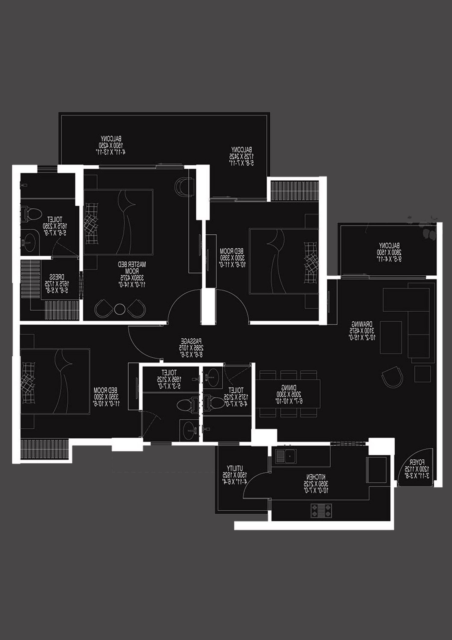 Ace Divino Tower 11 Unit 2, 4 Floor Plan