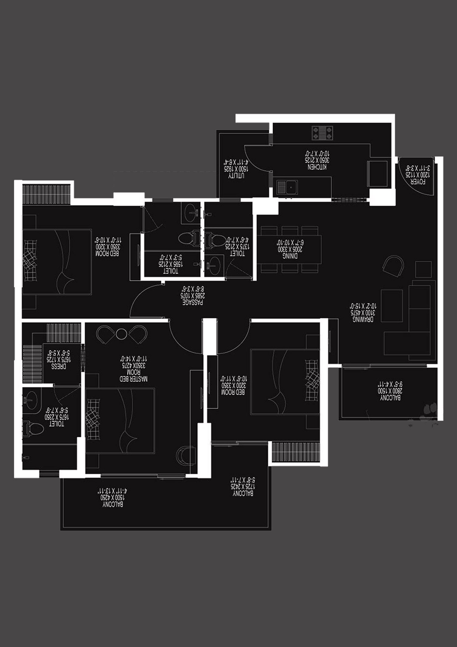 Ace Divino Tower 3 Unit 2, 4 Floor Plan