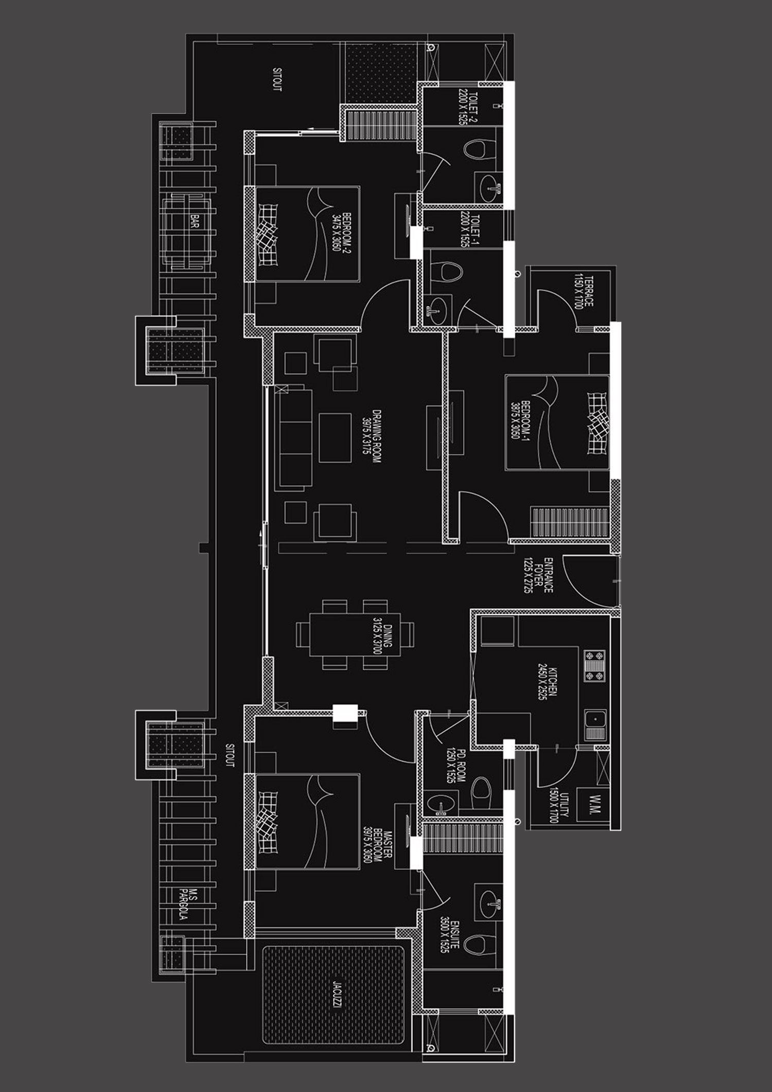 Ace Divino Tower 7 Unit P3 (Penthouse) Floor Plan