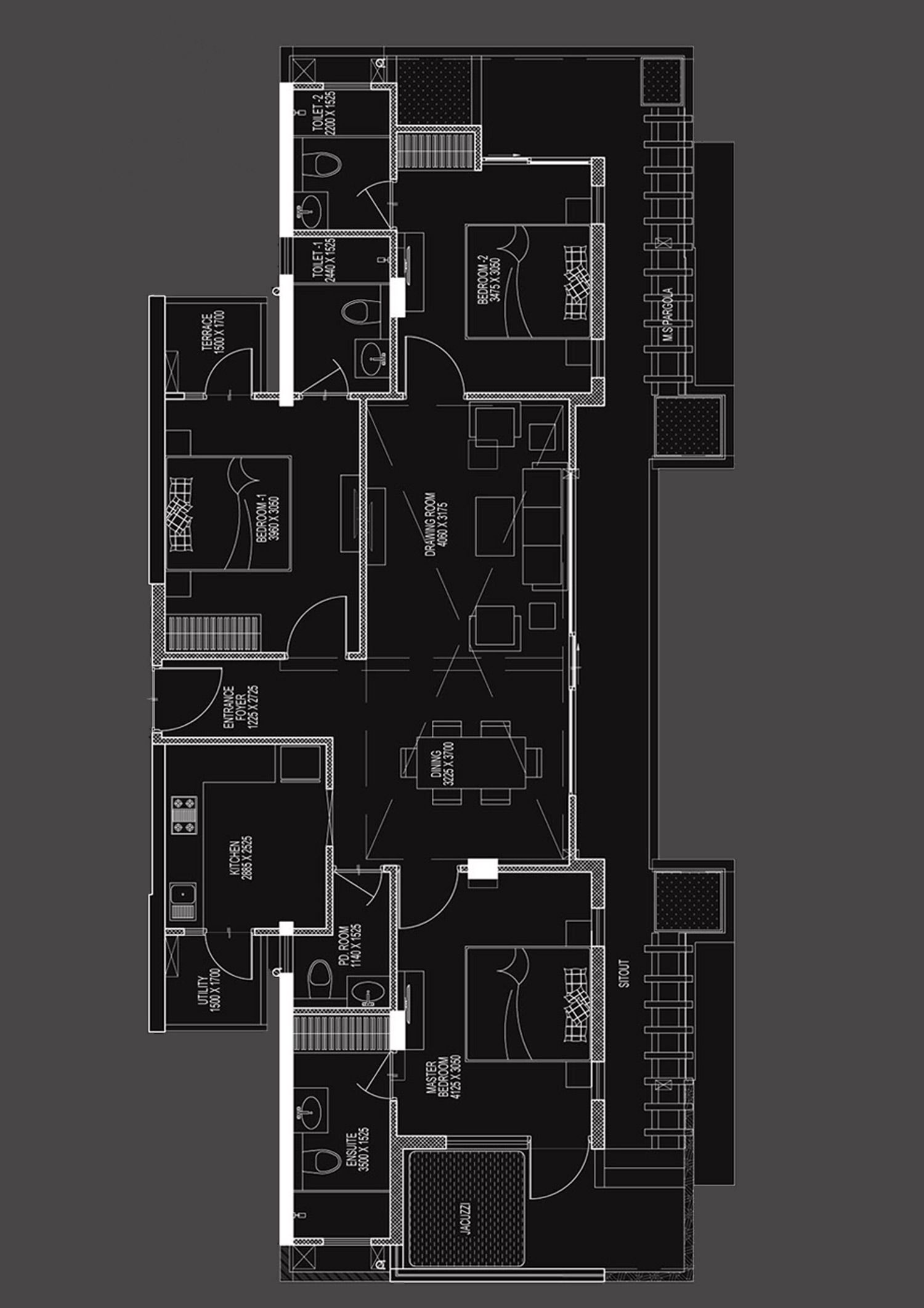 Ace Divino Tower 7 Unit P1 & P2 (Penthouse) Floor Plan