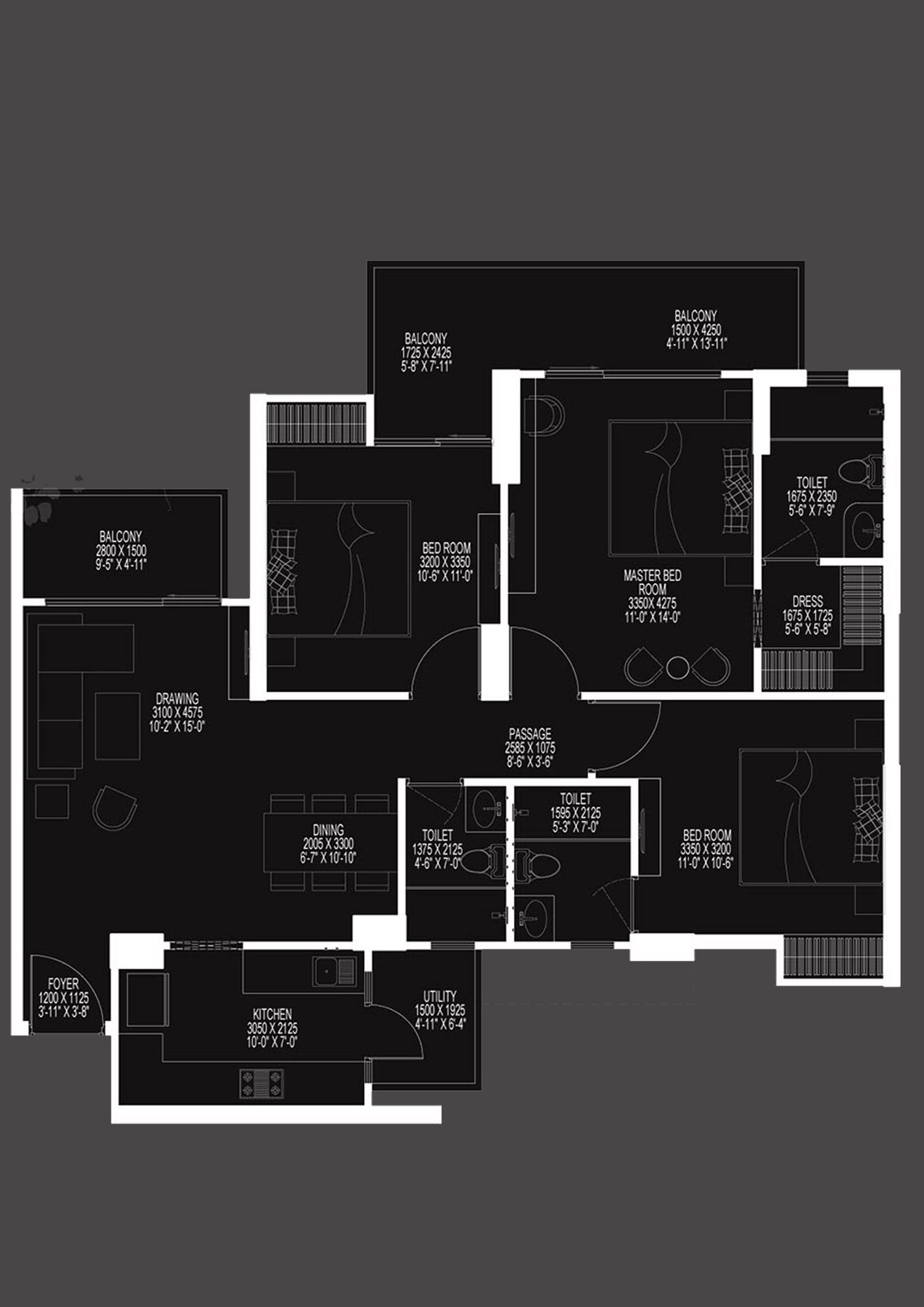 Ace Divino Tower 11 Unit 6 Floor Plan