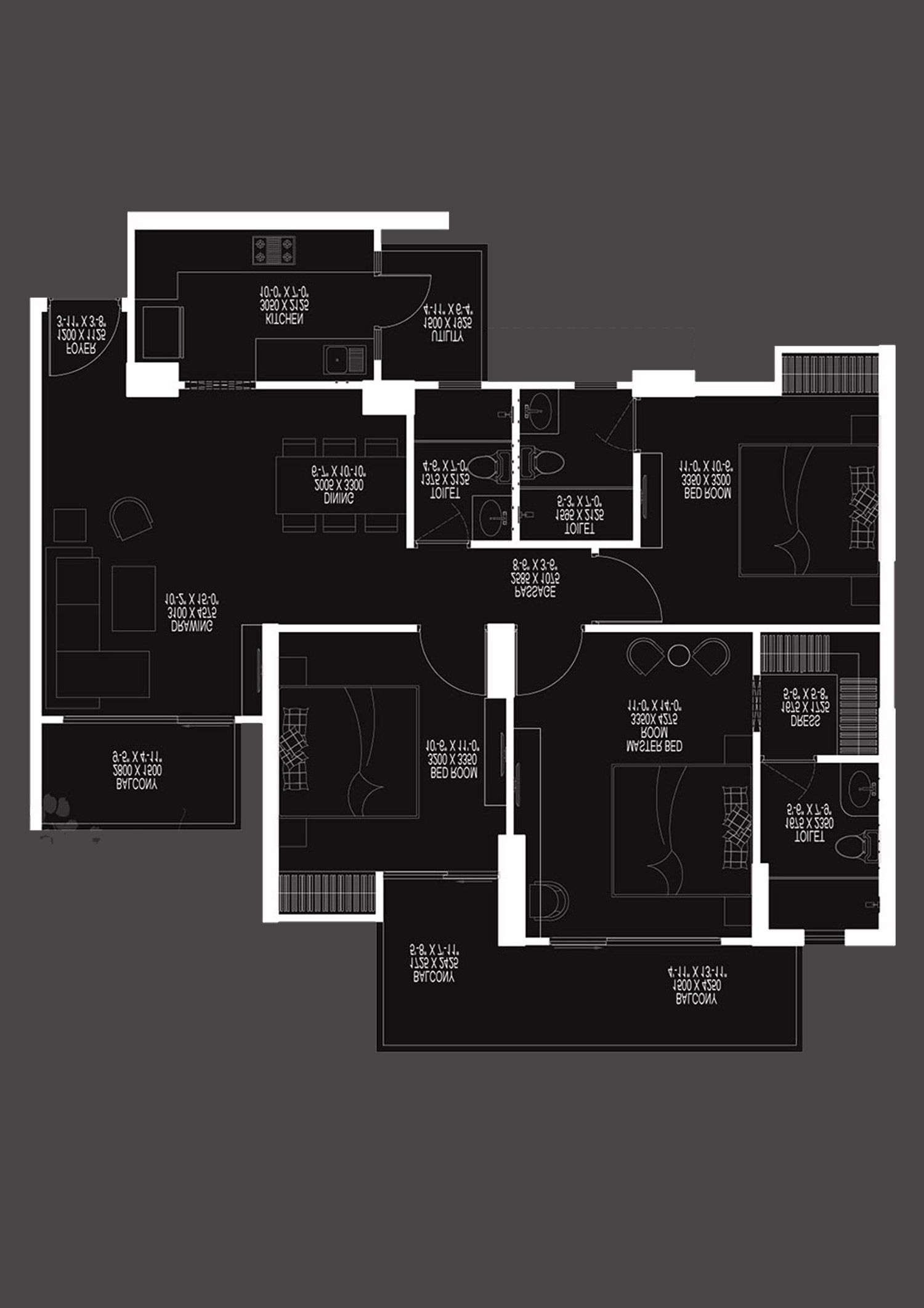 Ace Divino Tower 4 Unit 2, 4 Floor Plan