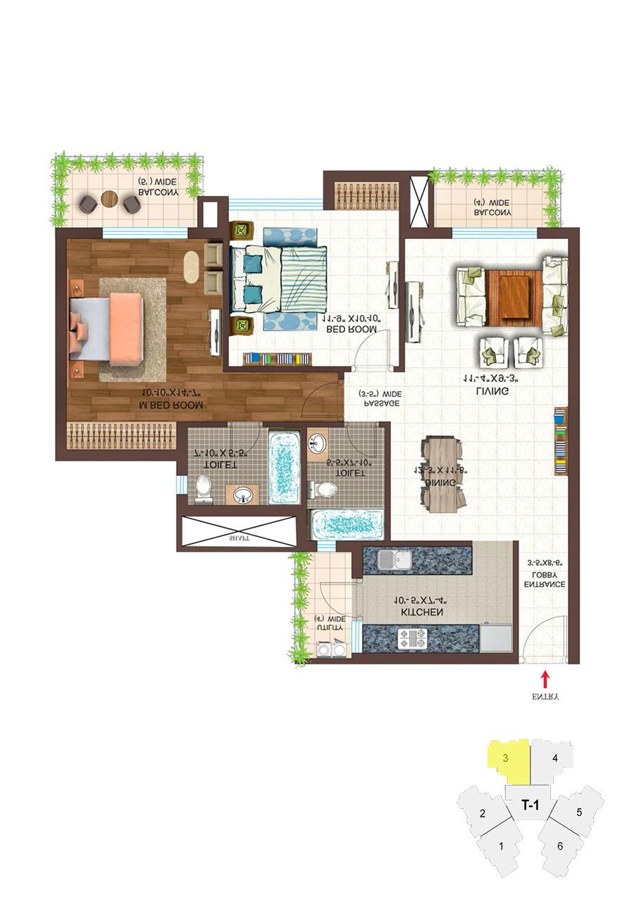 Ace Golfshire Tower T1 Unit 3 Floor Plan