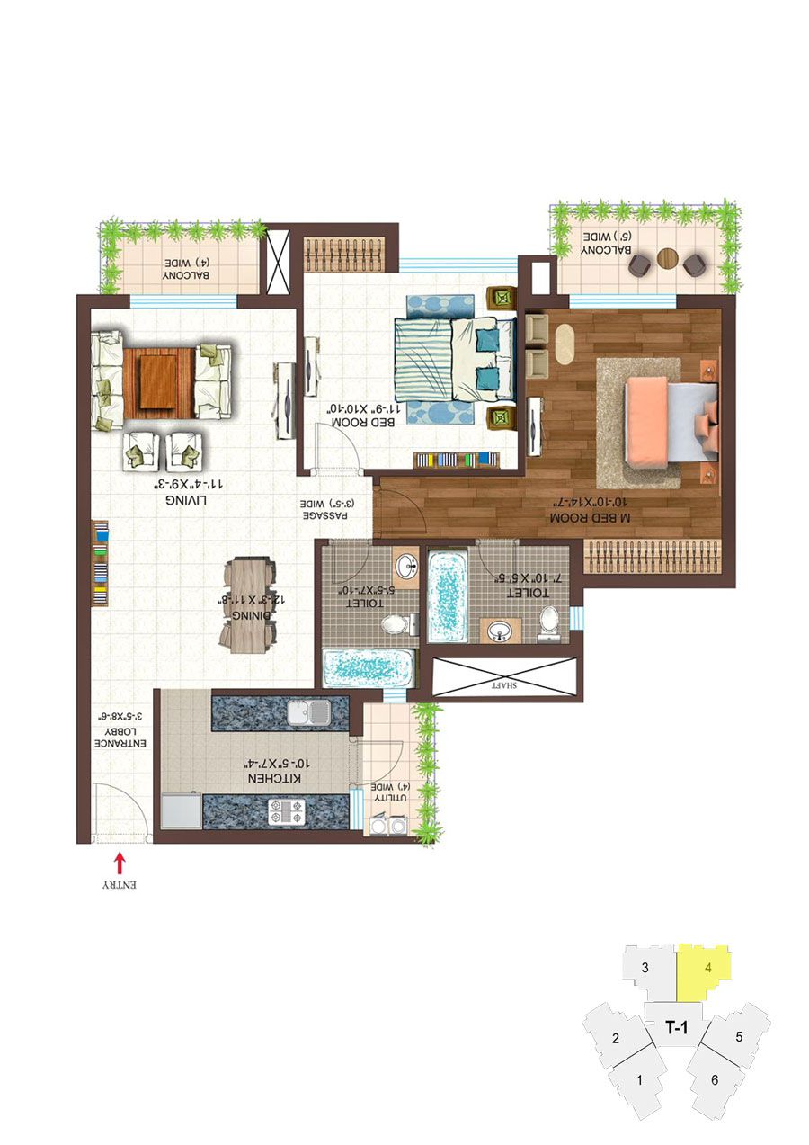 Ace Golfshire Tower T1 Unit 4 Floor Plan