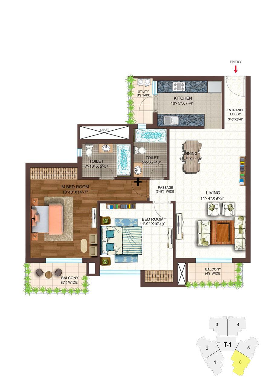 Ace Golfshire Tower T1 Unit 6 Floor Plan