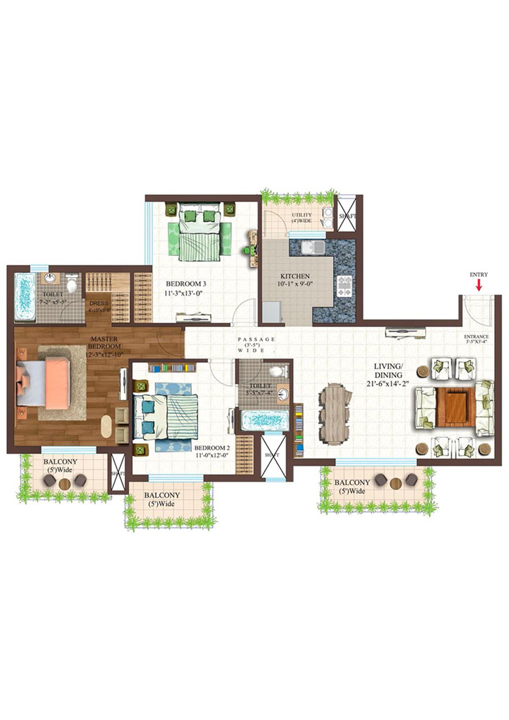 Ace Golfshire Tower T2 Unit 1 Floor Plan
