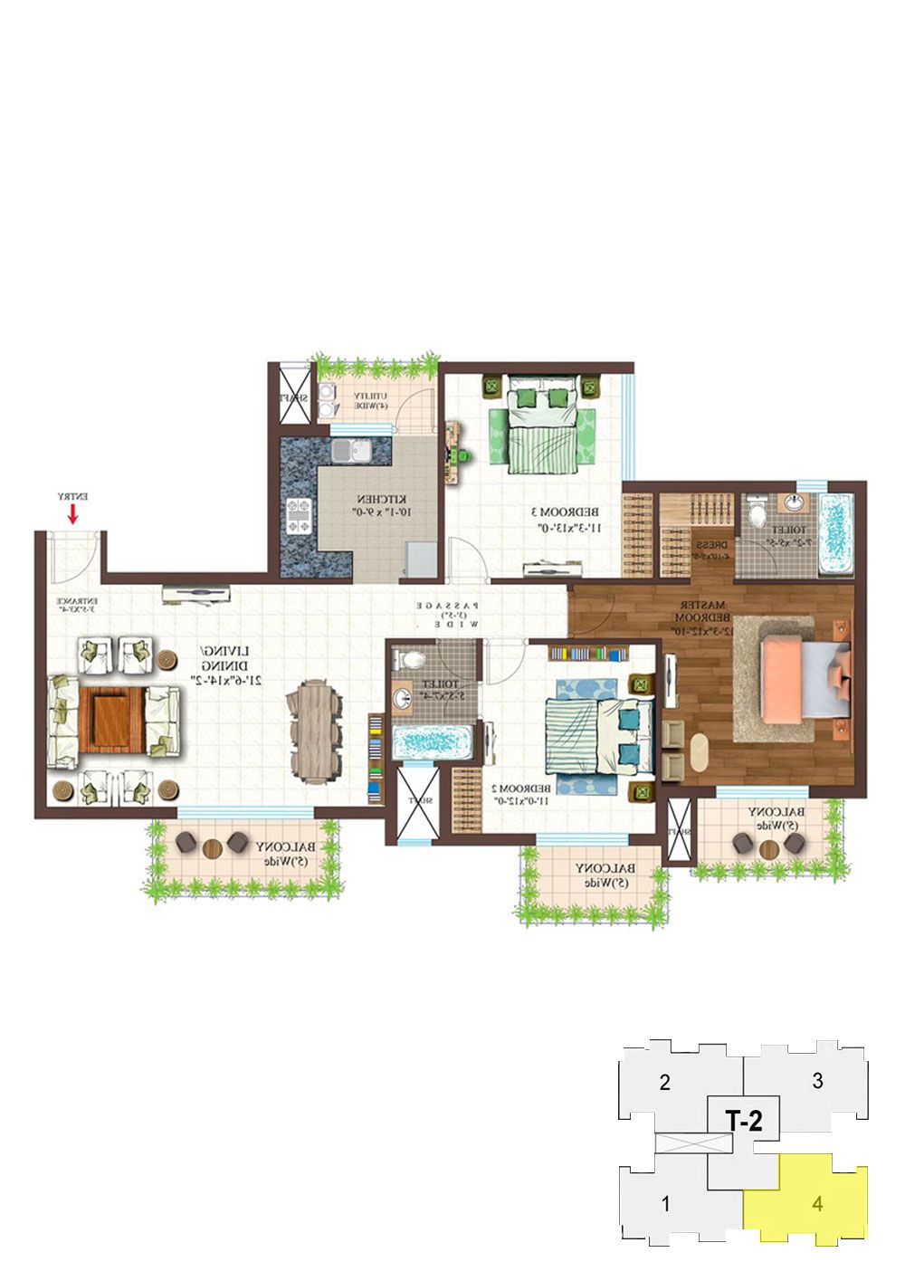Ace Golfshire Tower T2 Unit 4 Floor Plan
