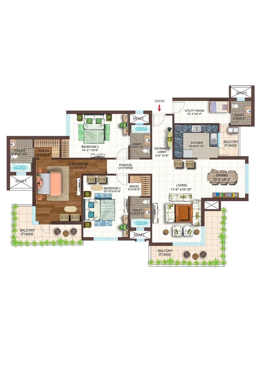 Ace Golfshire Tower T4 Unit 3 Floor Plan