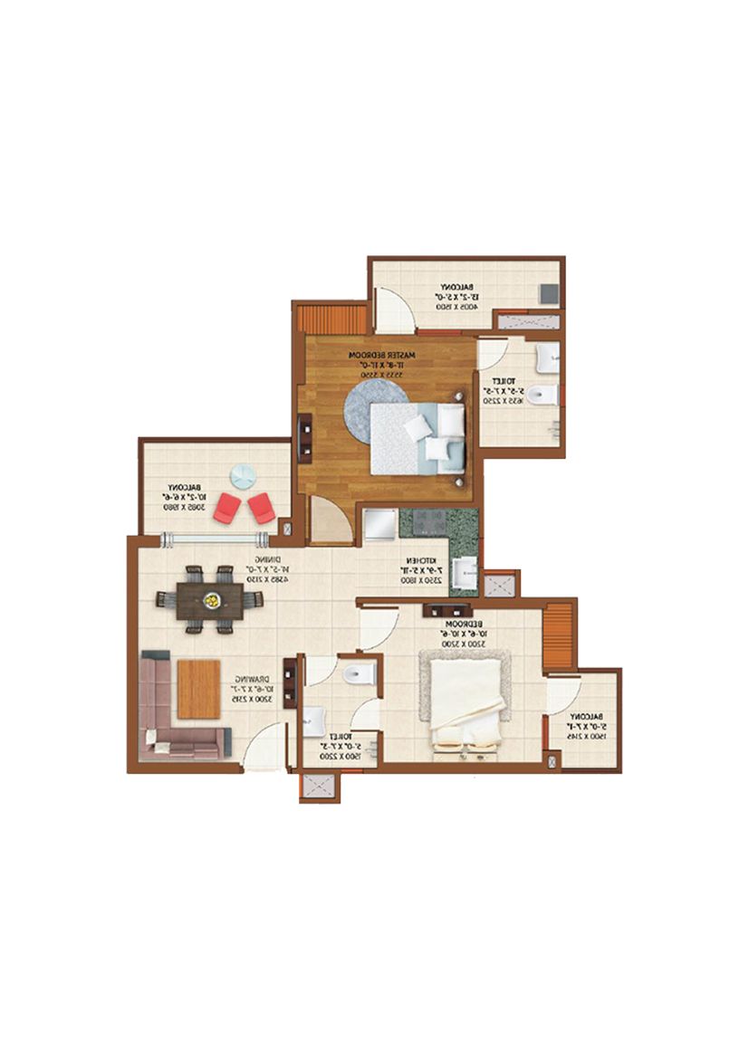 Ace Platinum E Unit 5, 3, 1 Floor Plan