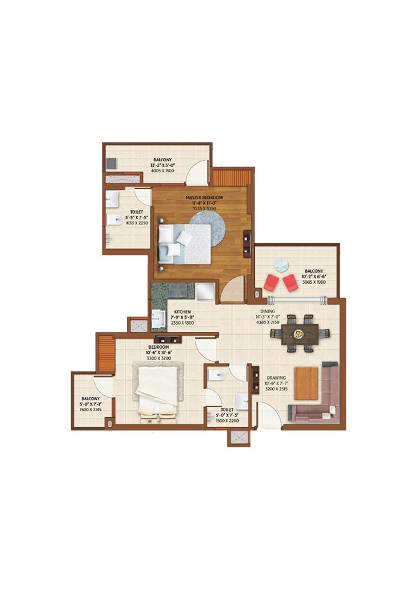 Ace Platinum E Unit 6, 4, 2 Floor Plan