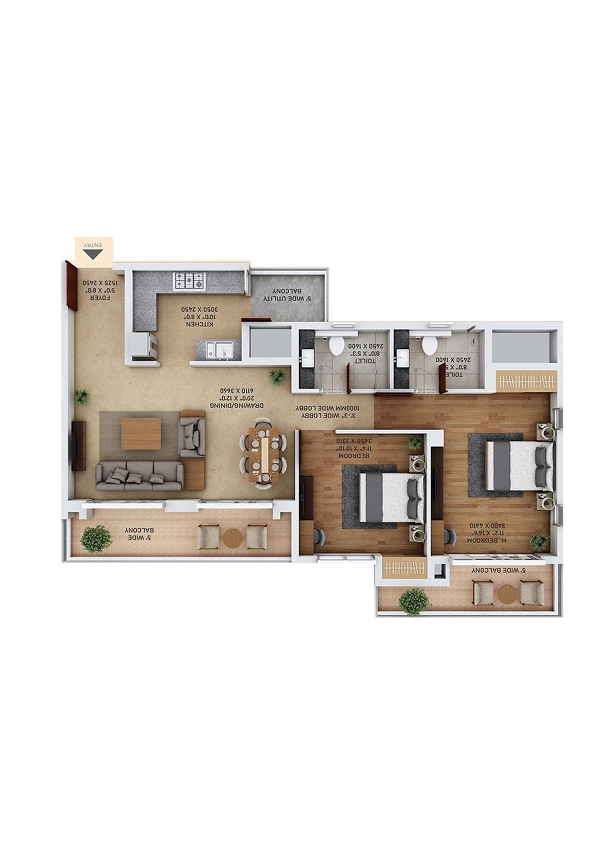 Ace Starlit Tower A1 Unit 6 (Type 2) Floor Plan