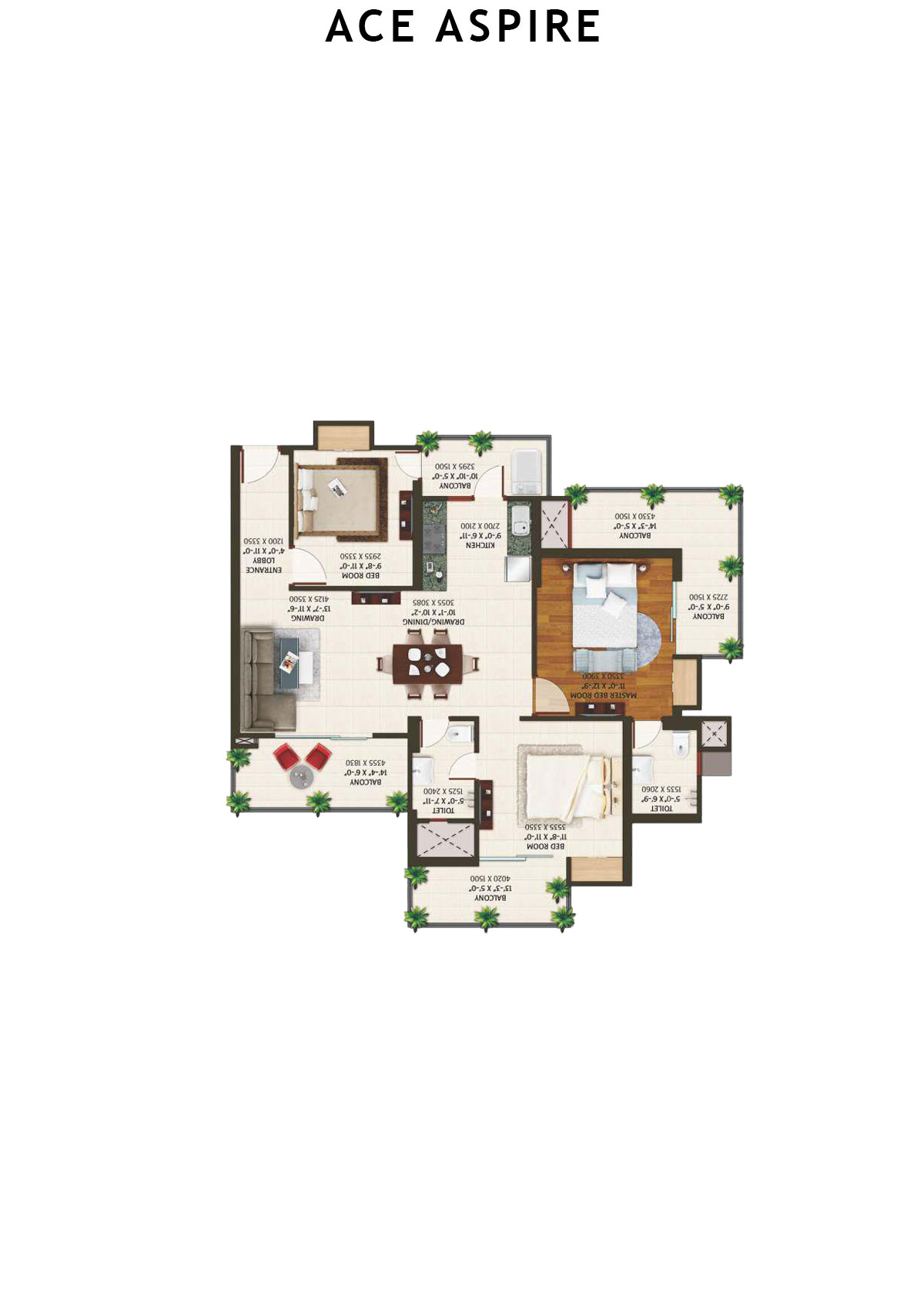 Ace Aspire Tower A  Unit 1 Floor Plan