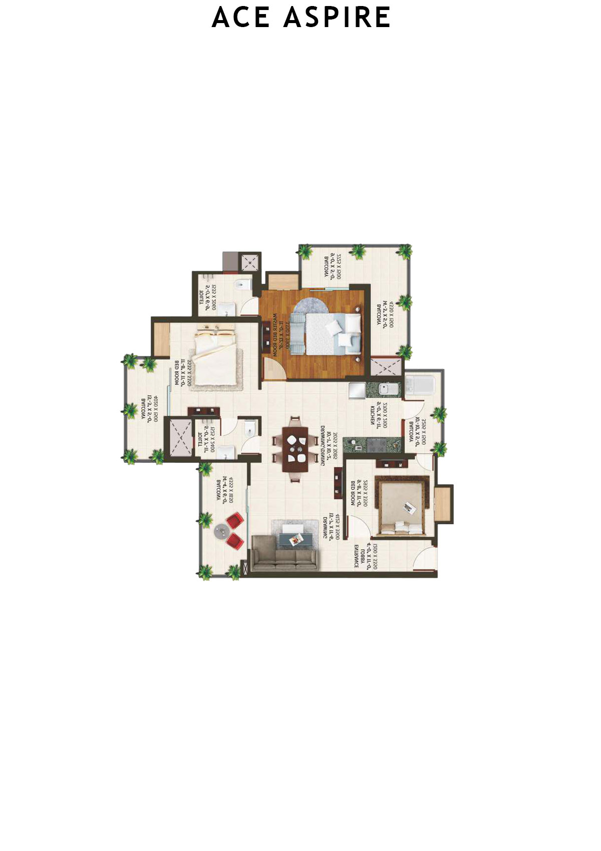 Ace Aspire Tower B  Unit 2 Floor Plan